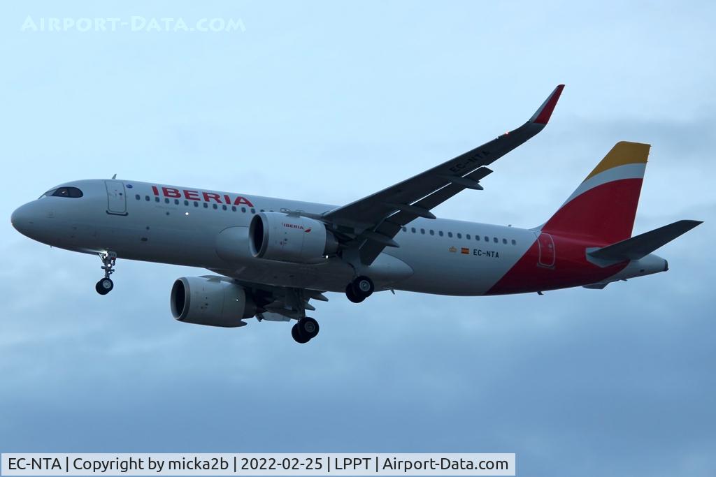 EC-NTA, 2021 Airbus A320-251N C/N 10696, Landing
