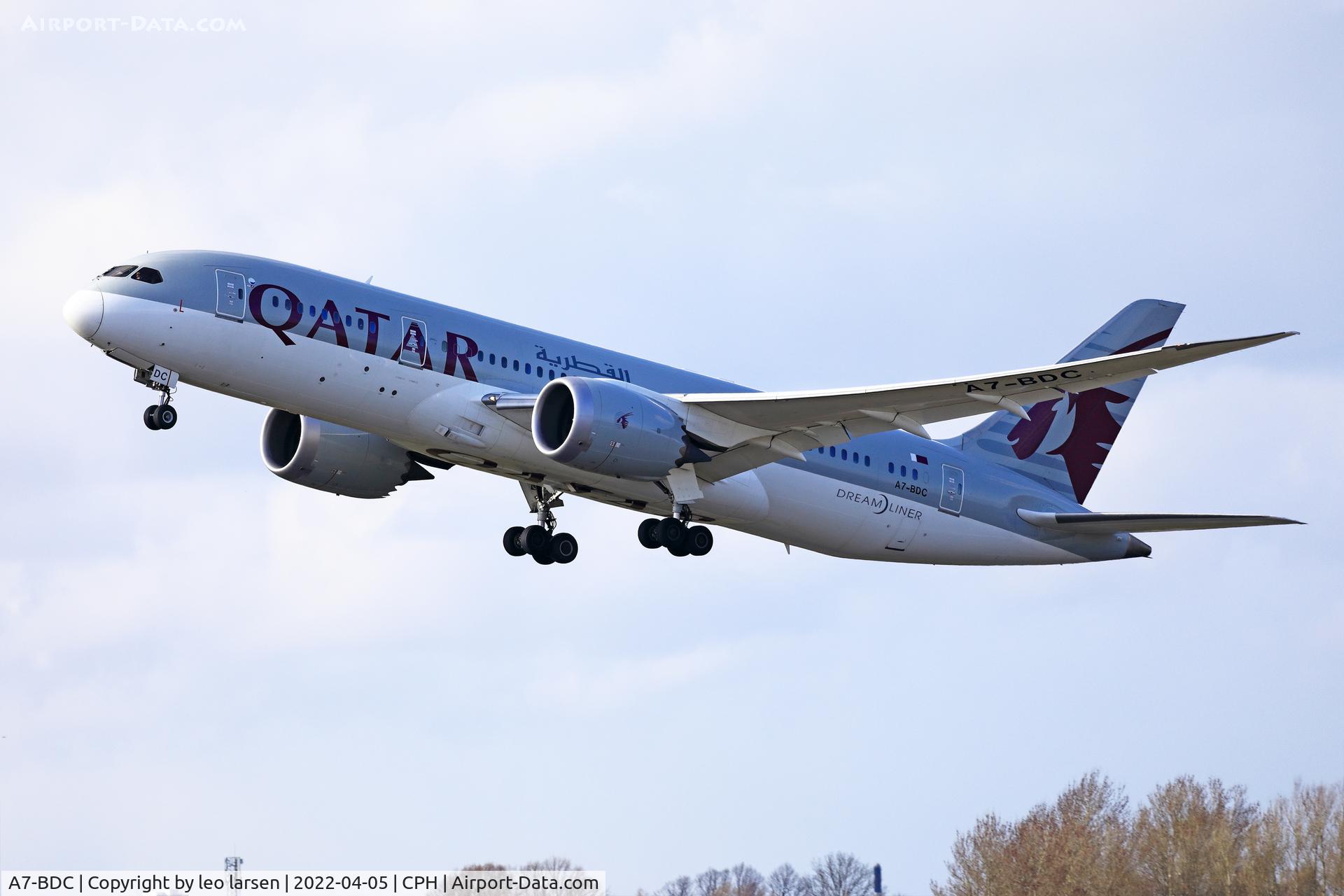 A7-BDC, 2016 Boeing 787-8 Dreamliner C/N 38347, Copenhagen 5.4.2022