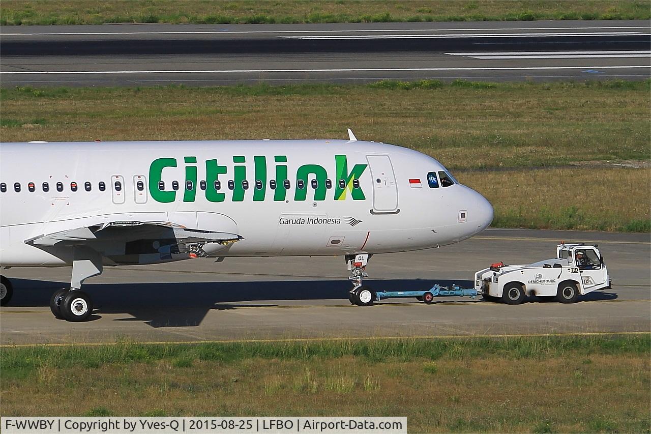 F-WWBY, 2015 Airbus A320-214 C/N 6753, Airbus A320-214 (PK-GQL), output painting workshops, Toulouse-Blagnac airport (LFBO-TLS)