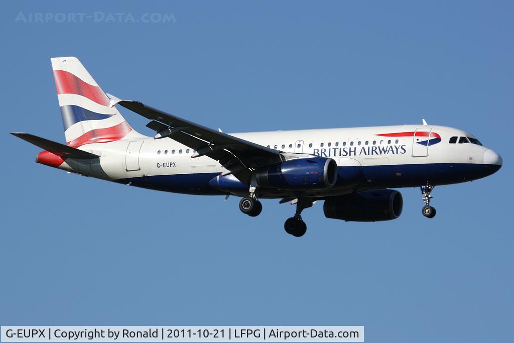 G-EUPX, 2001 Airbus A319-131 C/N 1445, at cdg