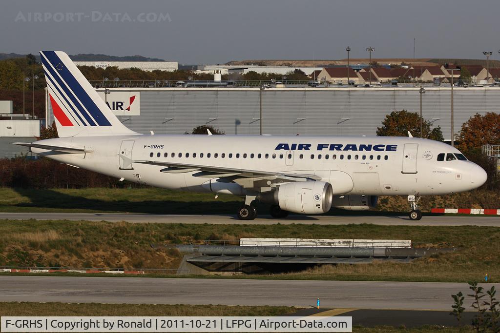 F-GRHS, 2001 Airbus A319-111 C/N 1444, at cdg