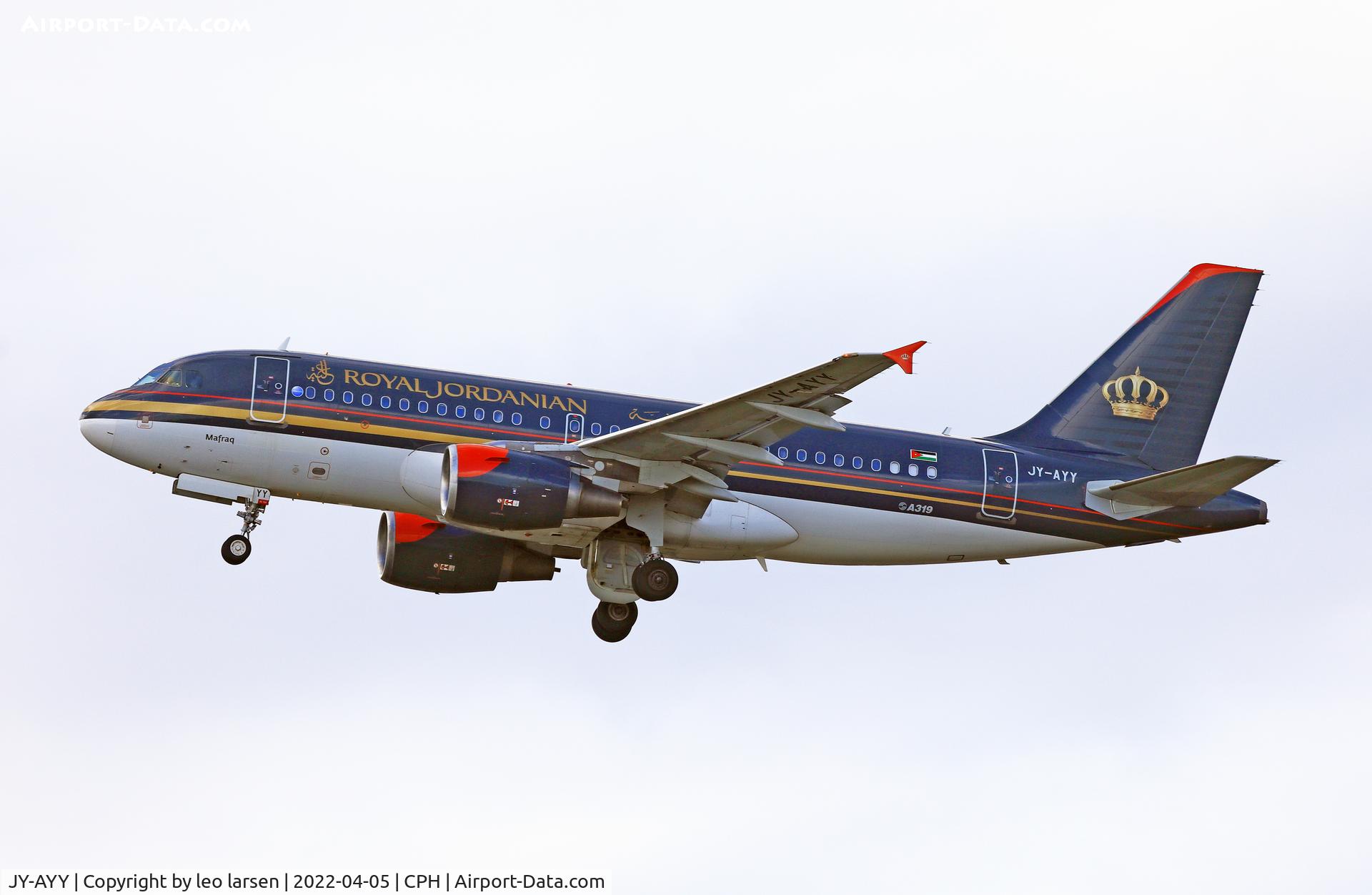 JY-AYY, 2006 Airbus A319-112 C/N 2913, Copenhagen 5.4.2022