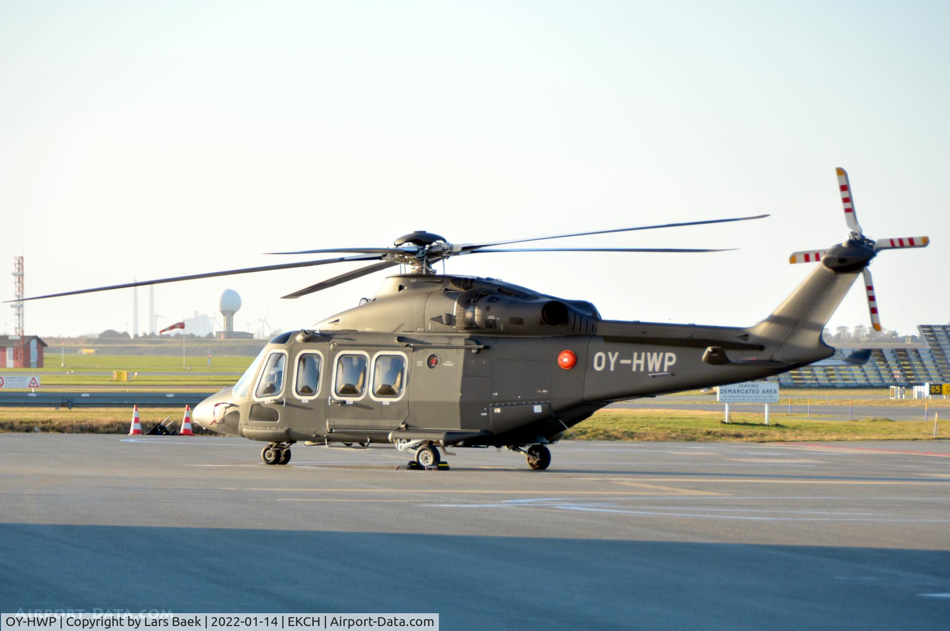 OY-HWP, 2016 AgustaWestland AW-139 C/N 31709, Parked in south
