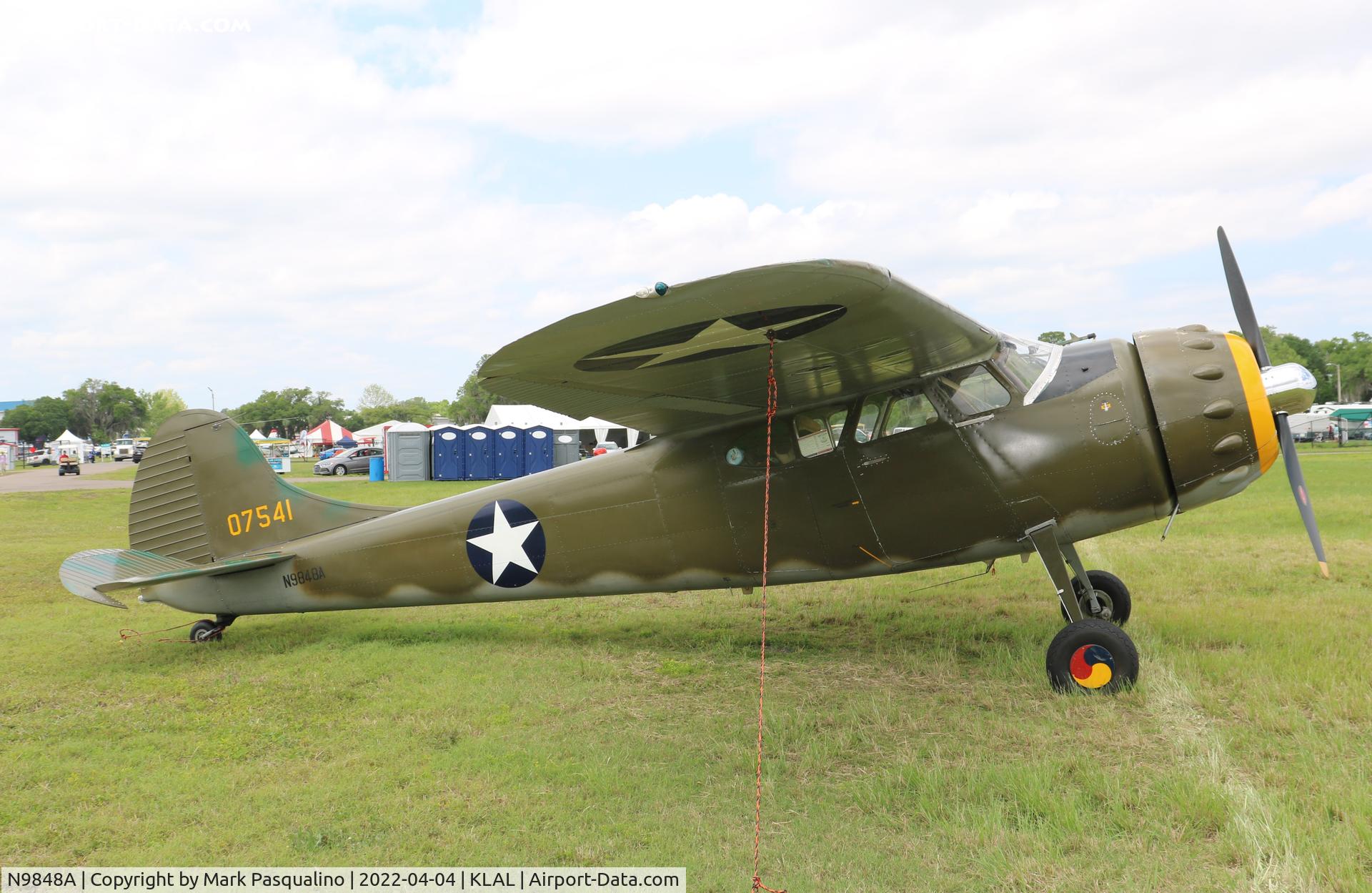 N9848A, 1950 Cessna 190 C/N 7541, Cessna 190