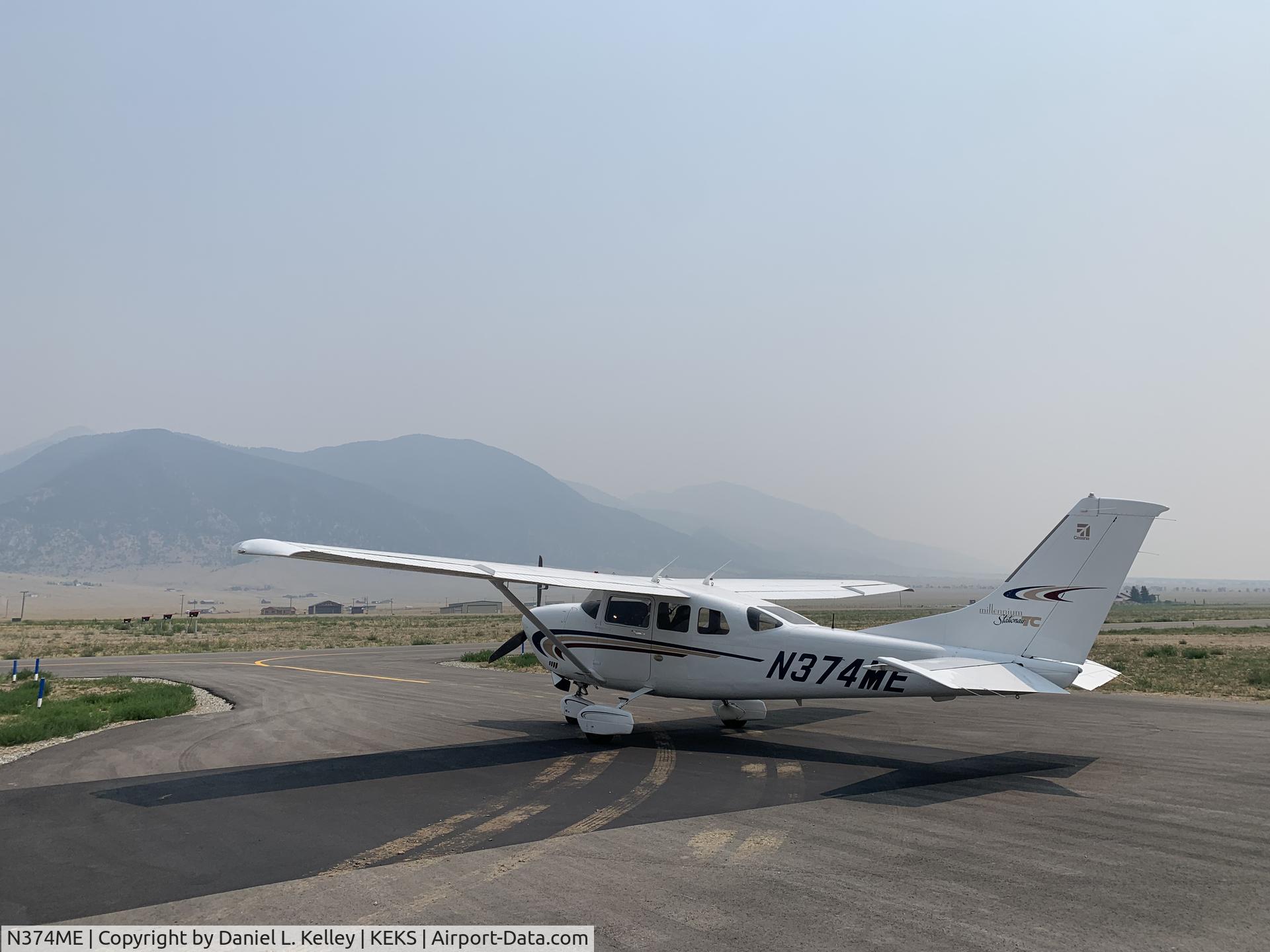 N374ME, 2000 Cessna T206H Turbo Stationair C/N T20608223, Wildfire Smoke in 2021 at Big Sky, Montana.