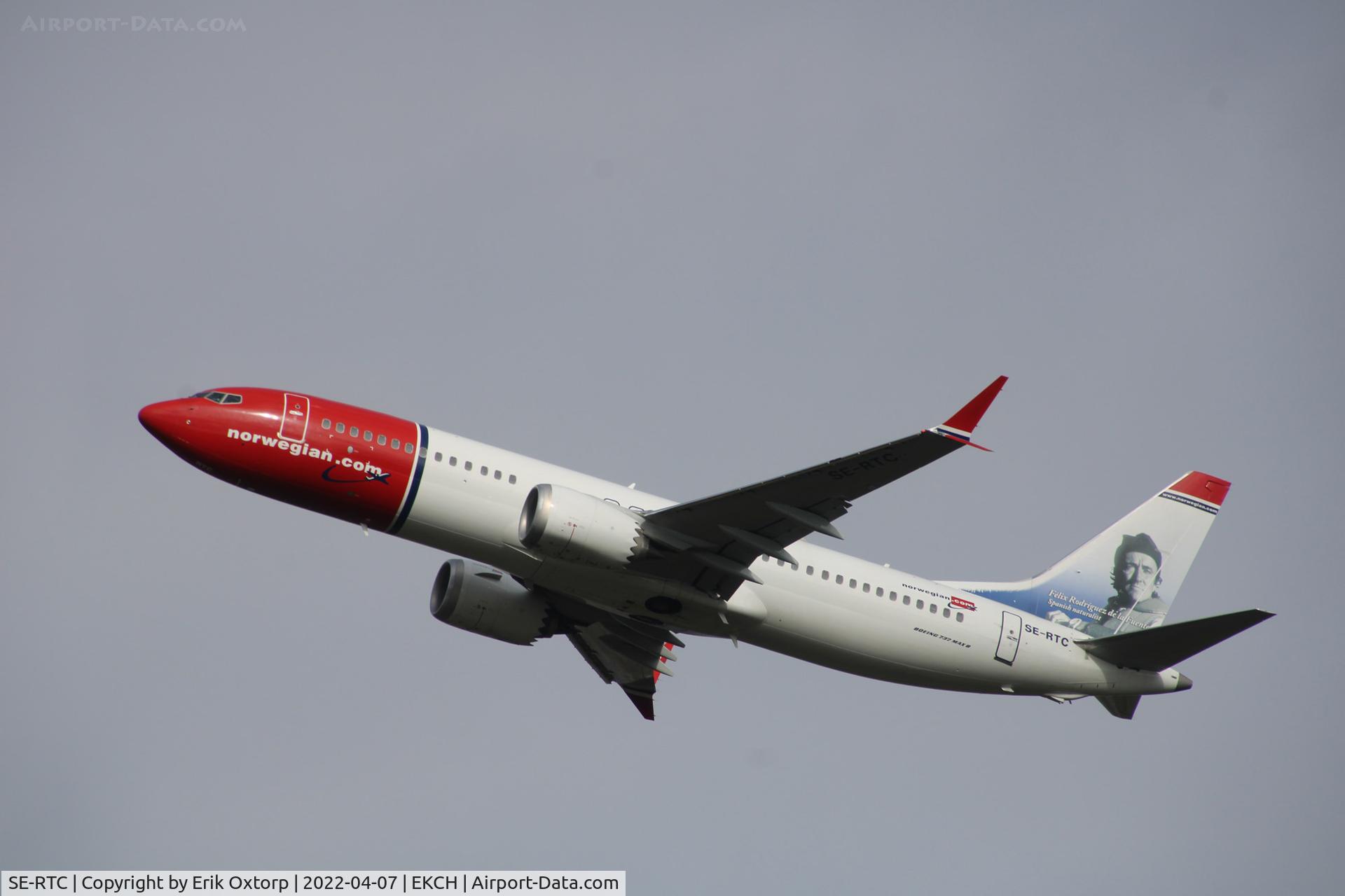 SE-RTC, 2018 Boeing 737-8 MAX C/N 63973, SE-RTC take of rw 22R