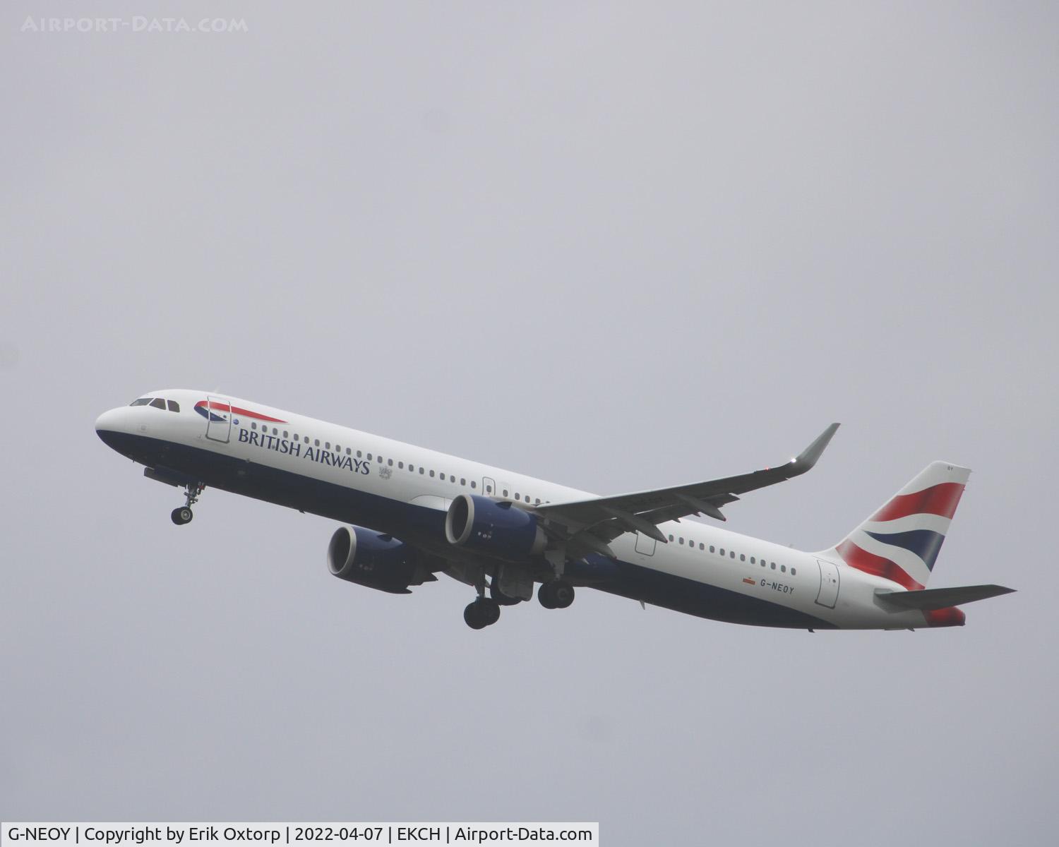 G-NEOY, 2020 Airbus A321-251NX C/N 9209, G-NEOY take off rw 22R