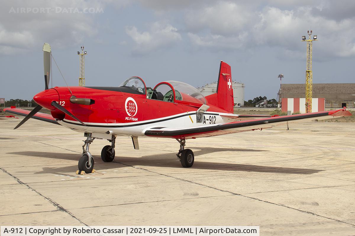 A-912, 1982 Pilatus PC-7 Turbo Trainer C/N 320, Malta International Airshow 2021