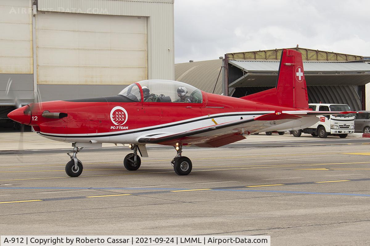 A-912, 1982 Pilatus PC-7 Turbo Trainer C/N 320, Malta International Airshow 2021