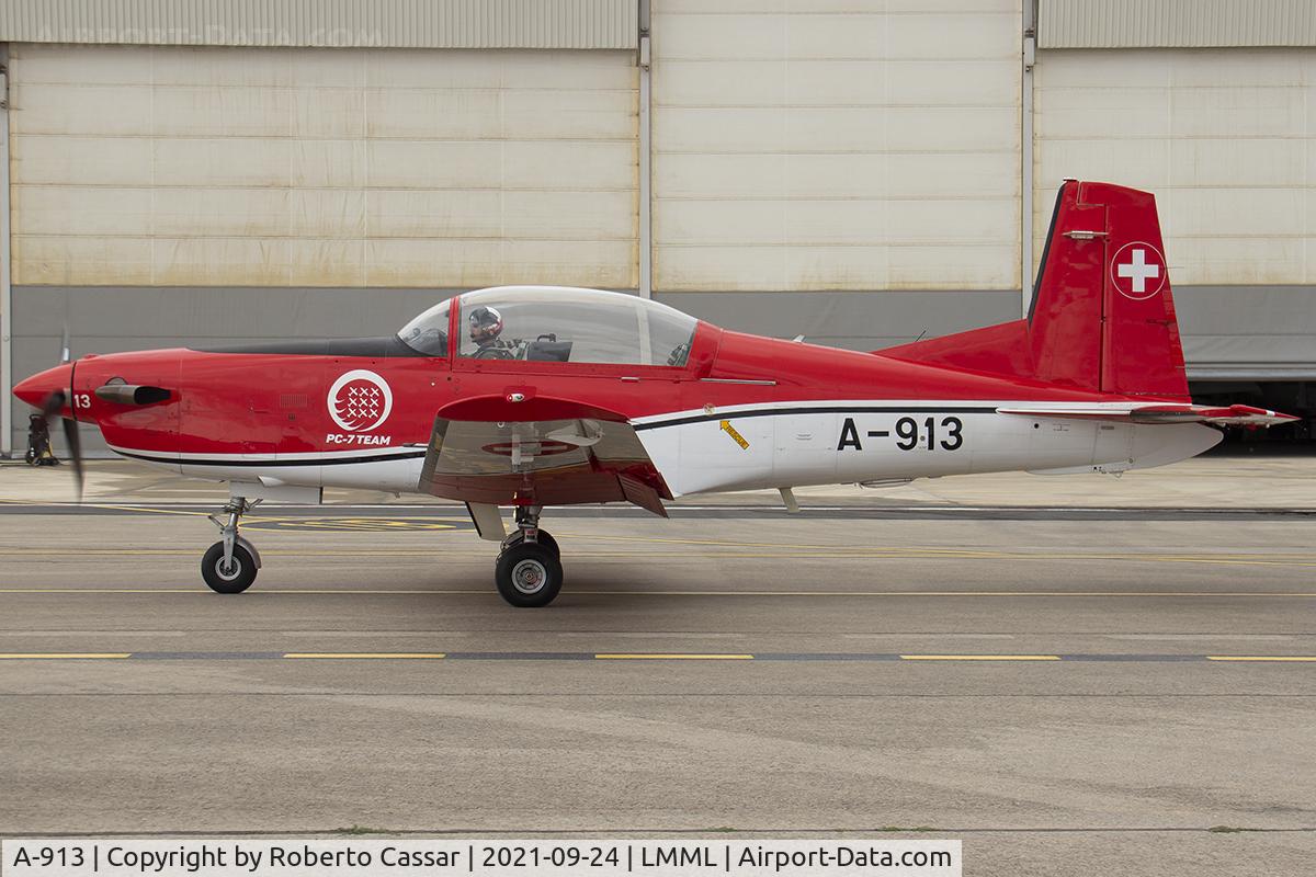 A-913, 1982 Pilatus PC-7 Turbo Trainer C/N 321, Malta International Airshow 2021