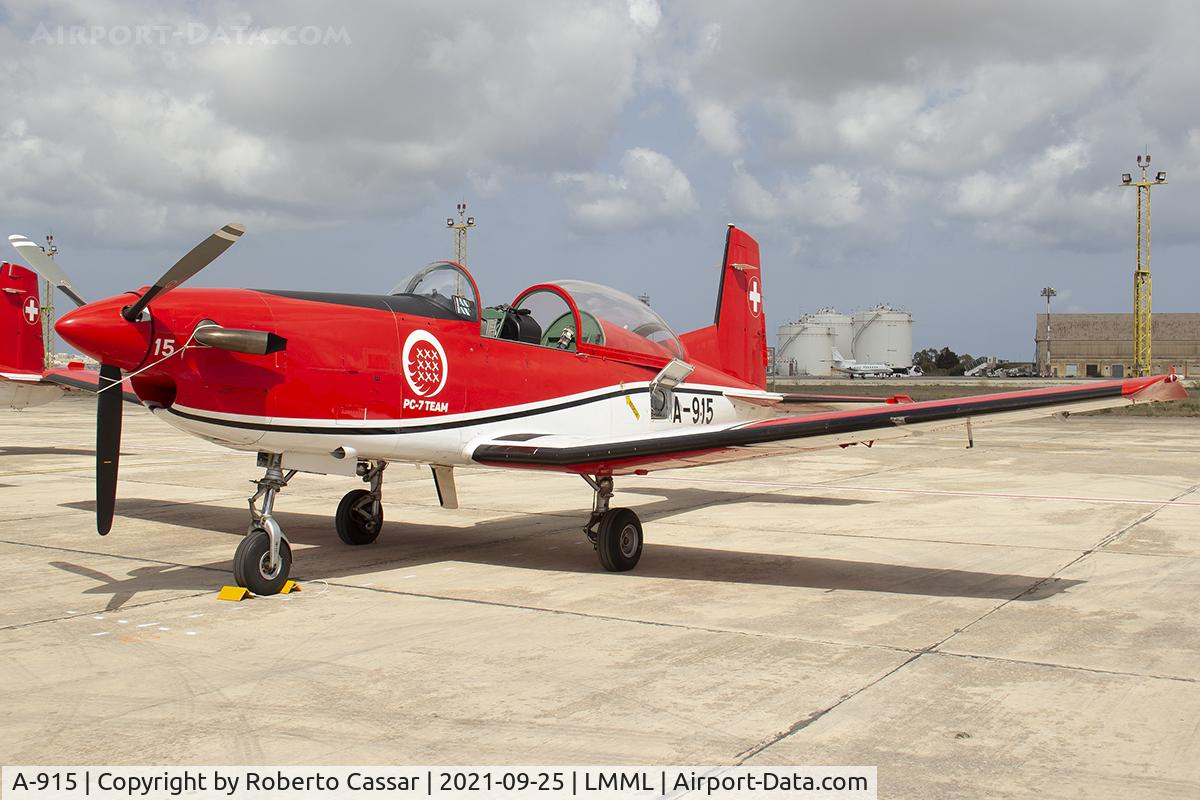 A-915, 1983 Pilatus PC-7 Turbo Trainer C/N 323, Malta International Airshow 2021