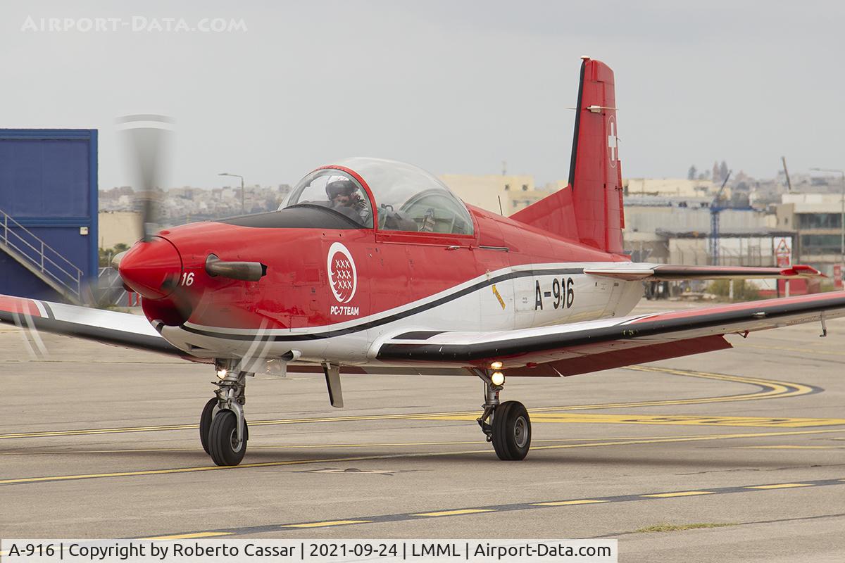 A-916, 1983 Pilatus PC-7 Turbo Trainer C/N 324, Malta International Airshow 2021