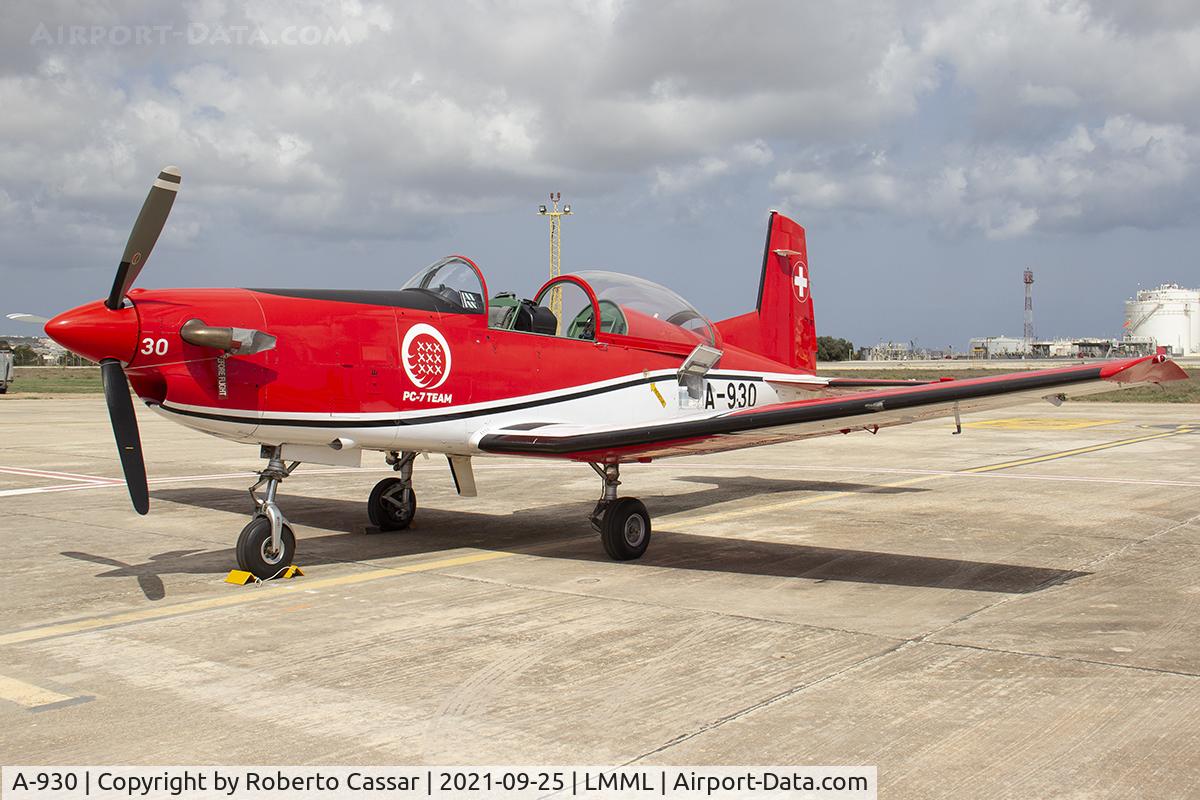 A-930, 1983 Pilatus PC-7 Turbo Trainer C/N 338, Malta International Airshow 2021
