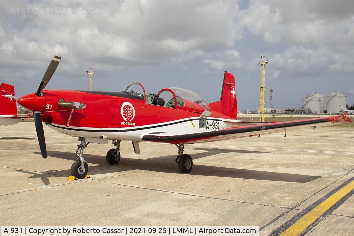 A-931, 1983 Pilatus PC-7 Turbo Trainer C/N 339, Malta International Airshow 2021