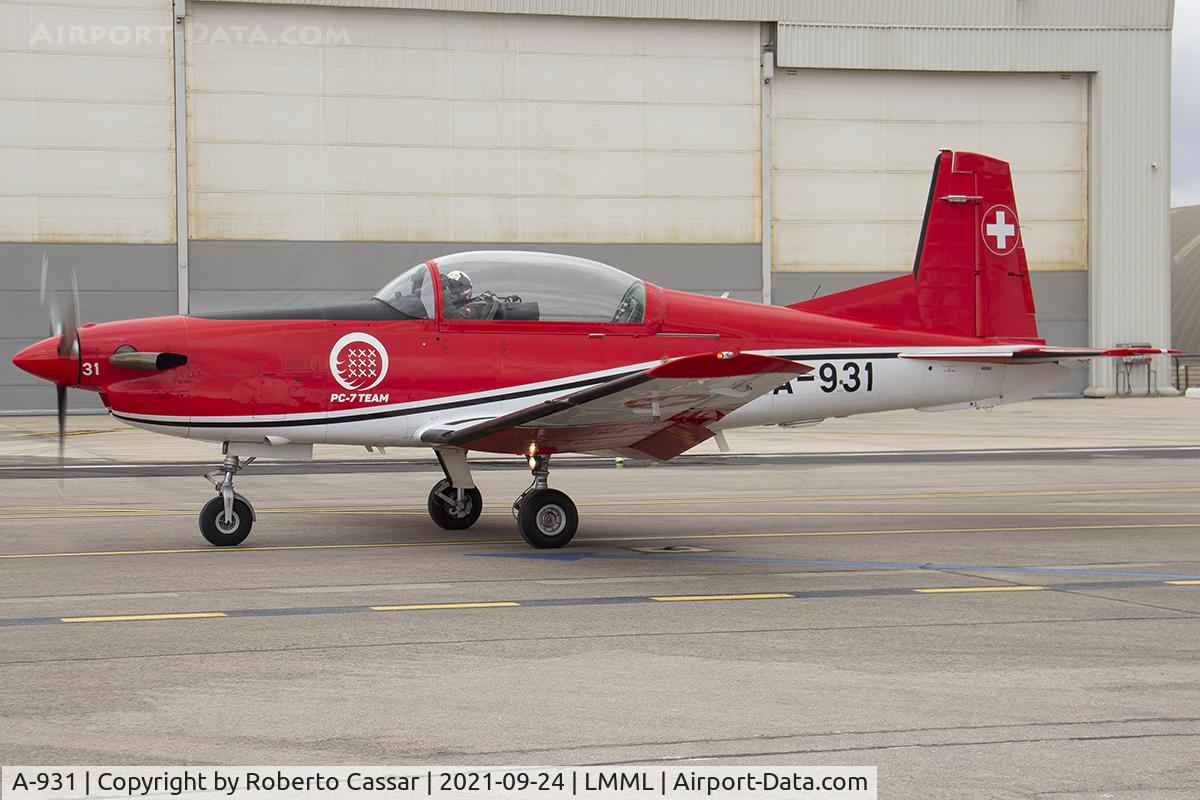 A-931, 1983 Pilatus PC-7 Turbo Trainer C/N 339, Malta International Airshow 2021
