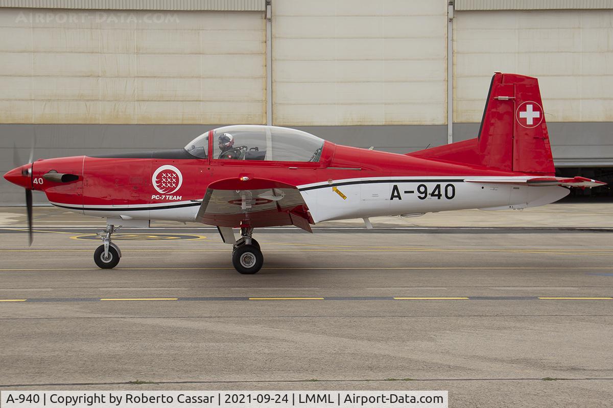 A-940, Pilatus PC-7 Turbo Trainer C/N 348, Malta International Airshow 2021