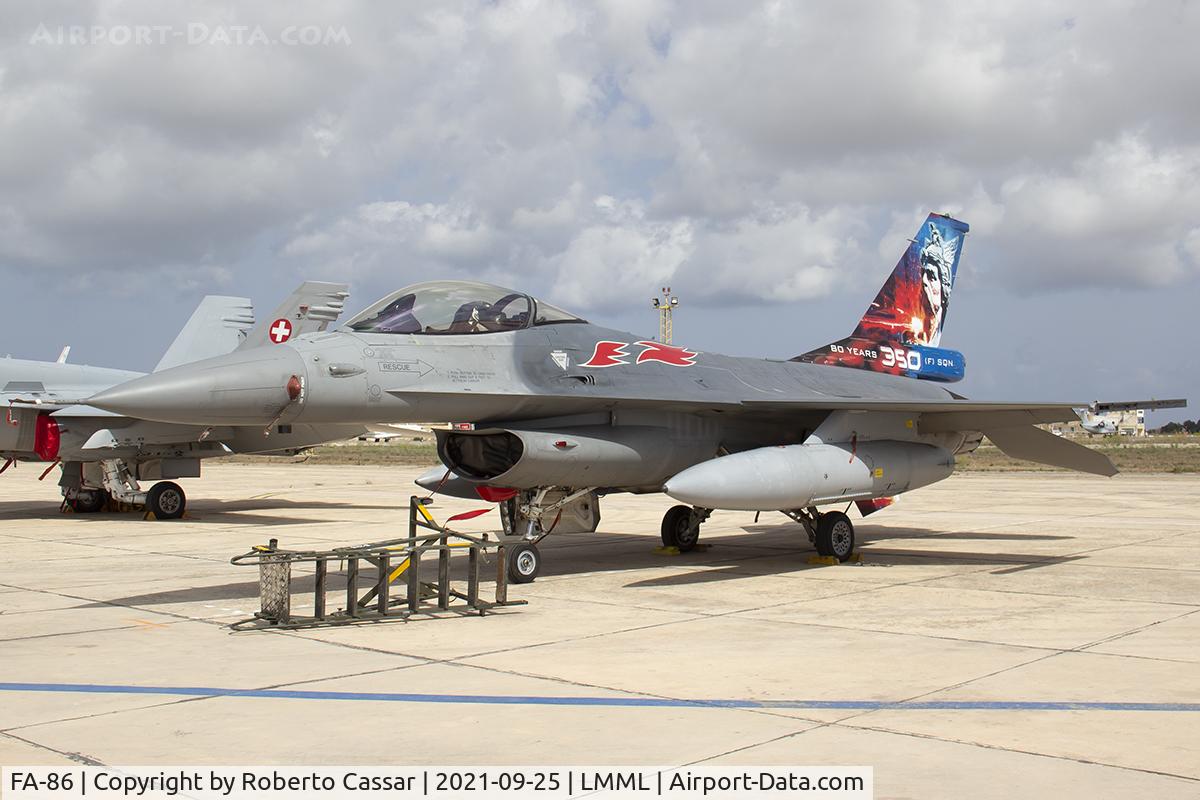 FA-86, SABCA F-16AM Fighting Falcon C/N 6H-86, Malta International Airshow 2021