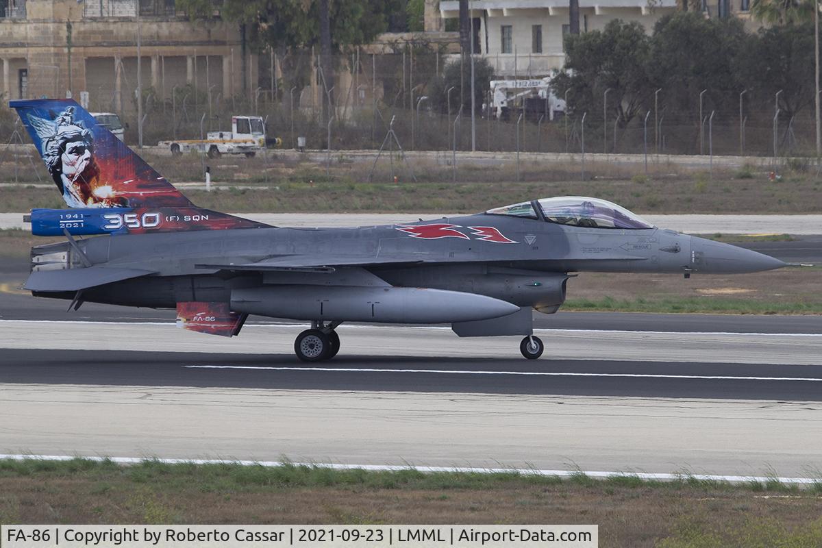 FA-86, SABCA F-16AM Fighting Falcon C/N 6H-86, Malta International Airshow 2021