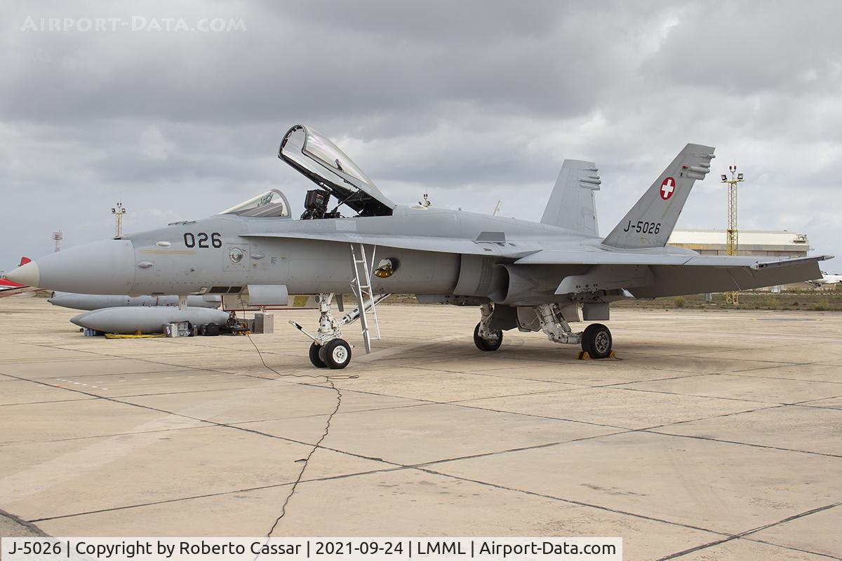 J-5026, 1999 McDonnell Douglas F/A-18C Hornet C/N 1375/SFC026, Malta International Airshow 2021