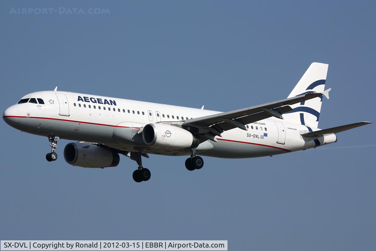 SX-DVL, 2008 Airbus A320-232 C/N 3423, at bru
