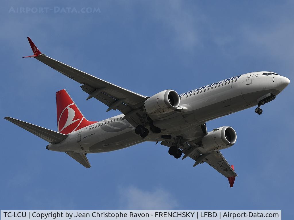 TC-LCU, 2021 Boeing 737-8 MAX C/N 60068, Istanbul (IST)	Bordeaux (BOD)	TK1391
