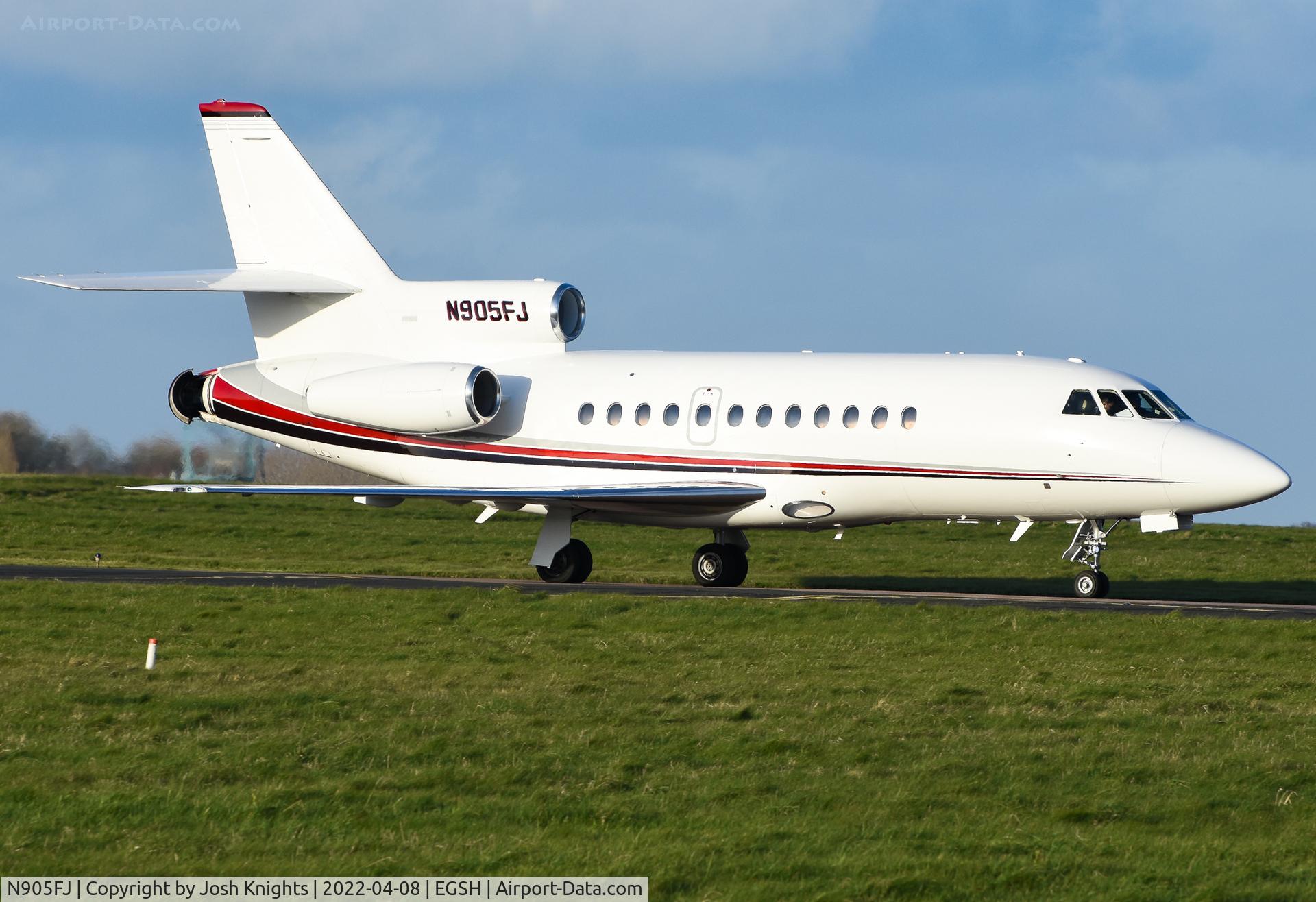 N905FJ, 1986 Dassault Falcon 900 C/N 5, Arriving From Biggin Hill.