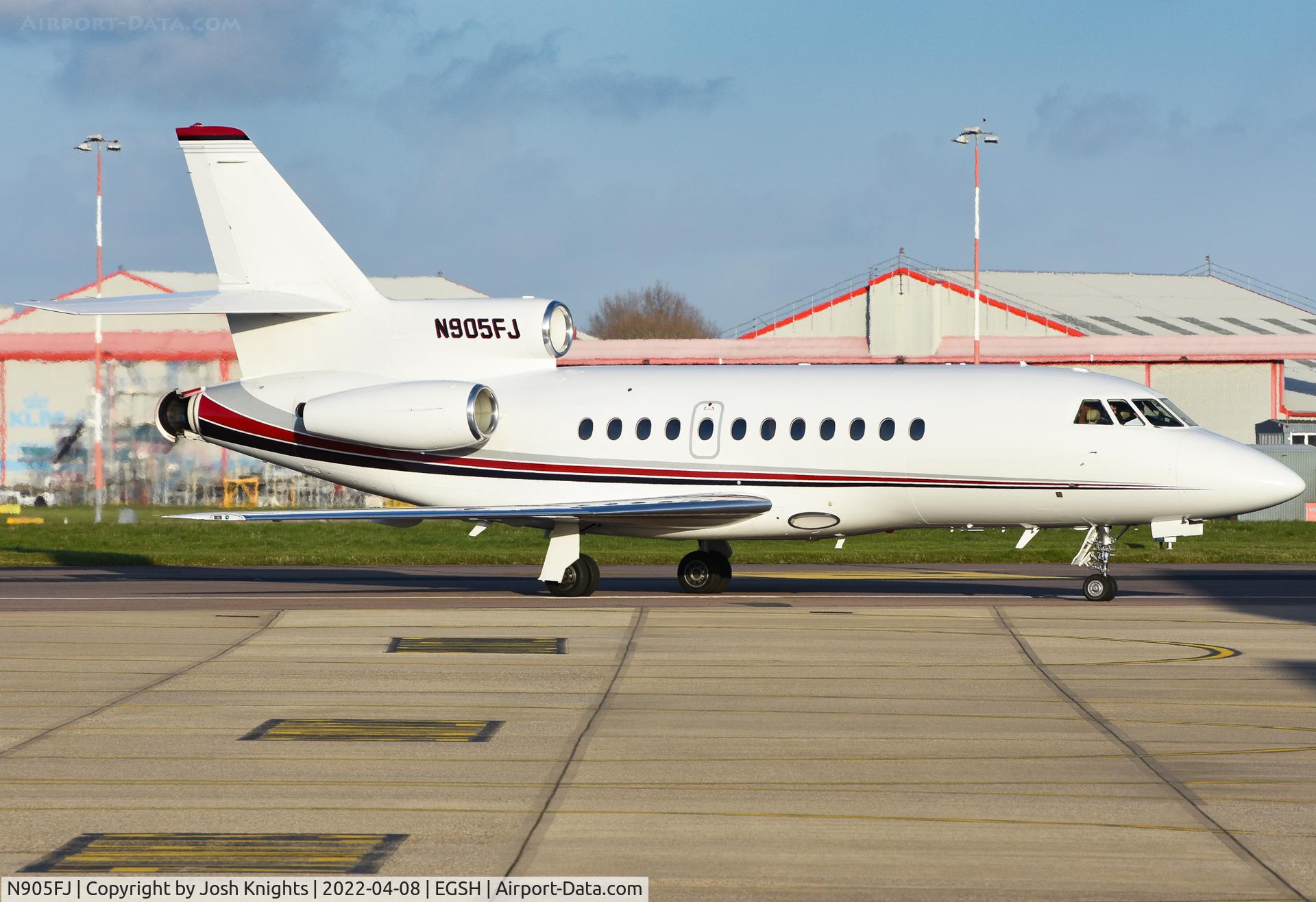 N905FJ, 1986 Dassault Falcon 900 C/N 5, Arriving From Biggin Hill.