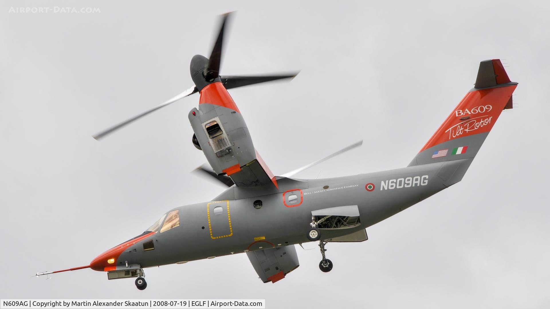 N609AG, 2003 Agusta-Bell AW609 C/N 60002, Lifting off from the airport.