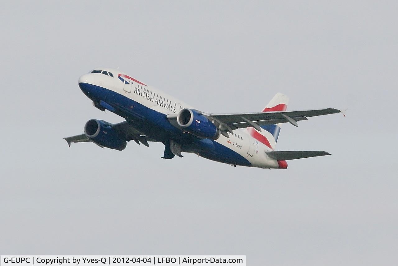 G-EUPC, 1999 Airbus A319-131 C/N 1118, Airbus A319-131, Take off rwy 32R, Toulouse Blagnac Airport (LFBO-TLS)