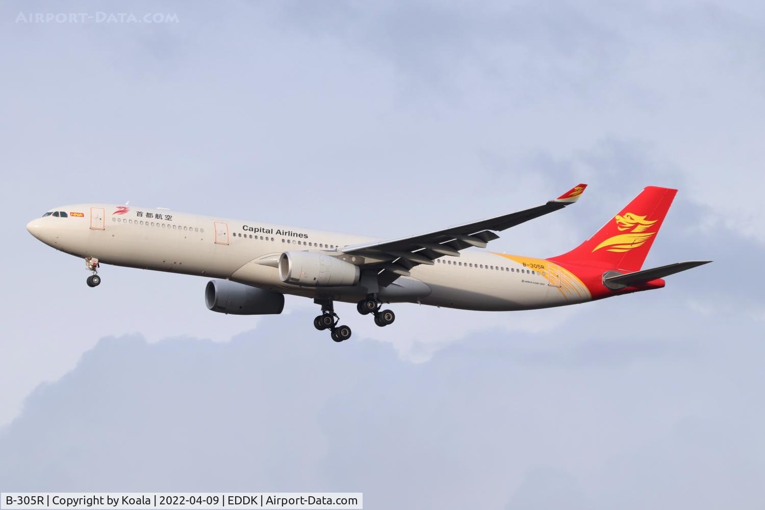 B-305R, 2018 Airbus A330-343 C/N 1880, Evening arrival from Zhengzhou, Runway 32R. Cargo-Flight.