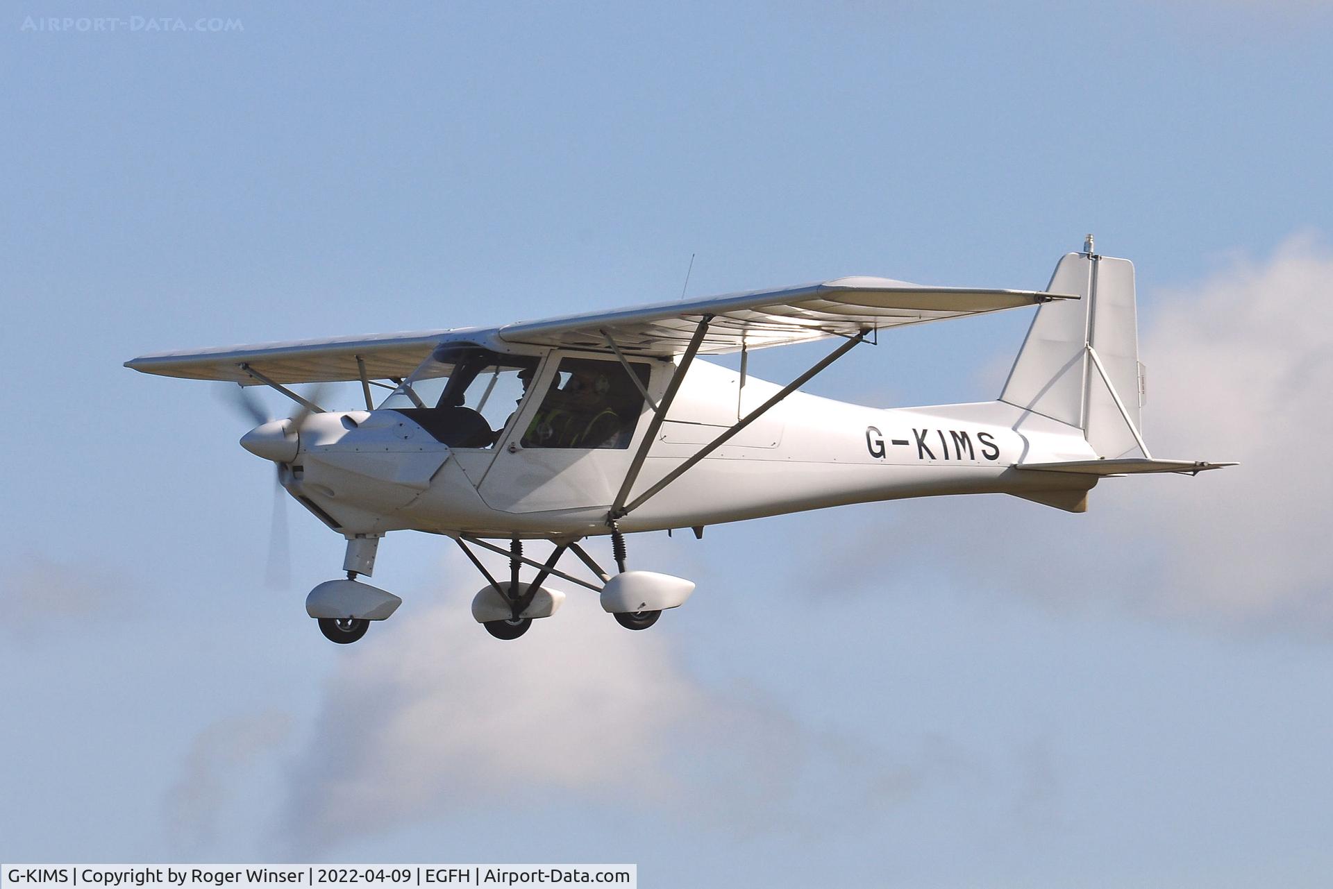 G-KIMS, 2017 Comco Ikarus C42 FB100 C/N 1704-7497, Resident C.42 operated by Gower Flight Centre finals Runway 28.