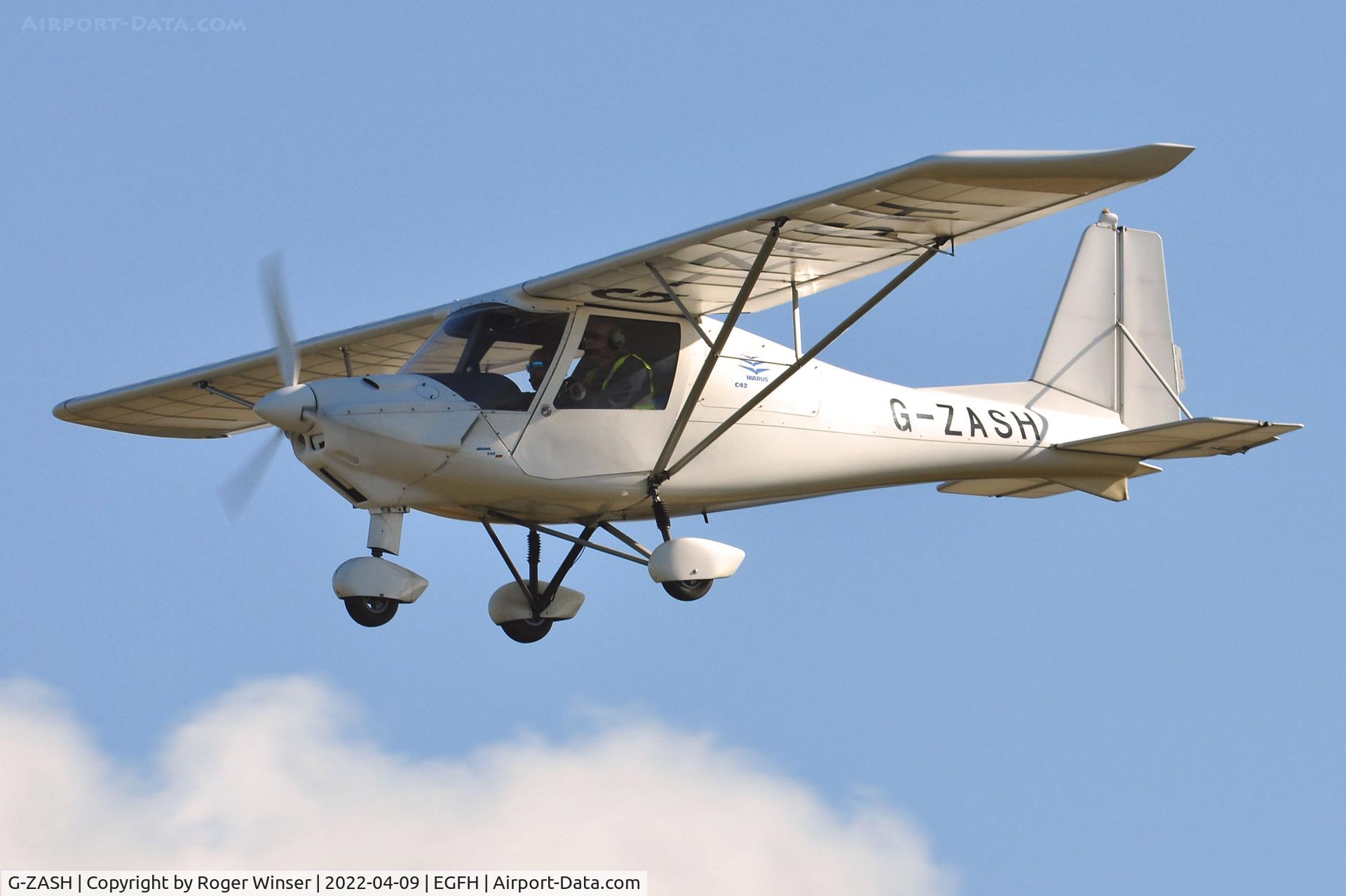G-ZASH, 2013 Comco Ikarus C42 FB80 C/N 1304-7257, Resident C.42 operated by Gower Flight Centre finals Runway  28.