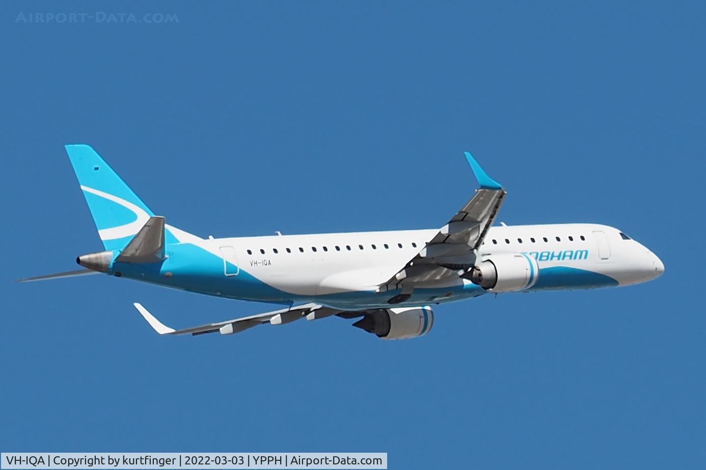 VH-IQA, 2013 Embraer 190LR (ERJ-190-100LR) C/N 19000616, Embraer ERJ-190-100LR cn 19000616. Cobham VH-IQA YPPH 03 March 2022