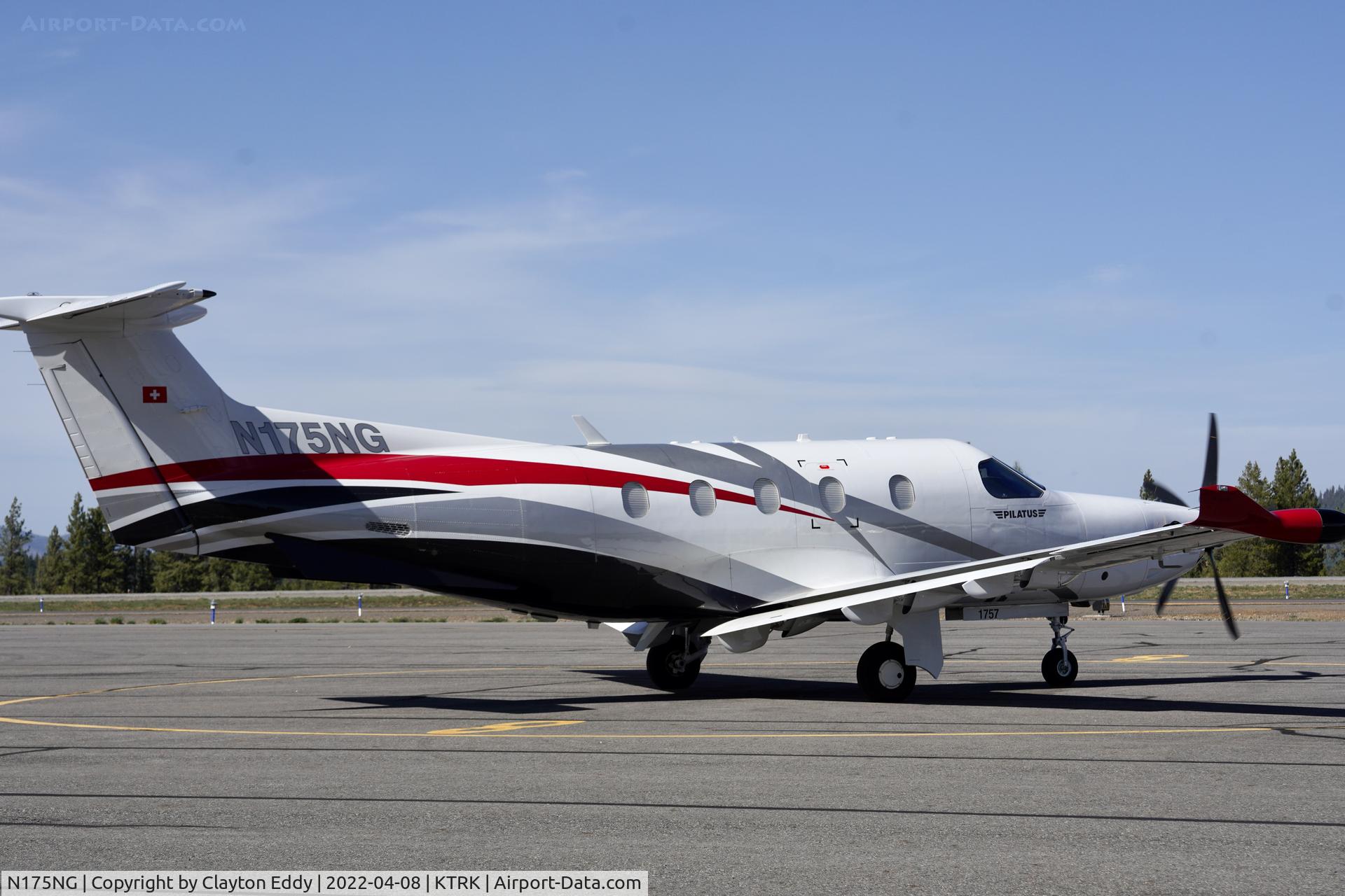 N175NG, 2017 Pilatus PC-12/47E C/N 1757, Truckee Tahoe Airport in California 2022.