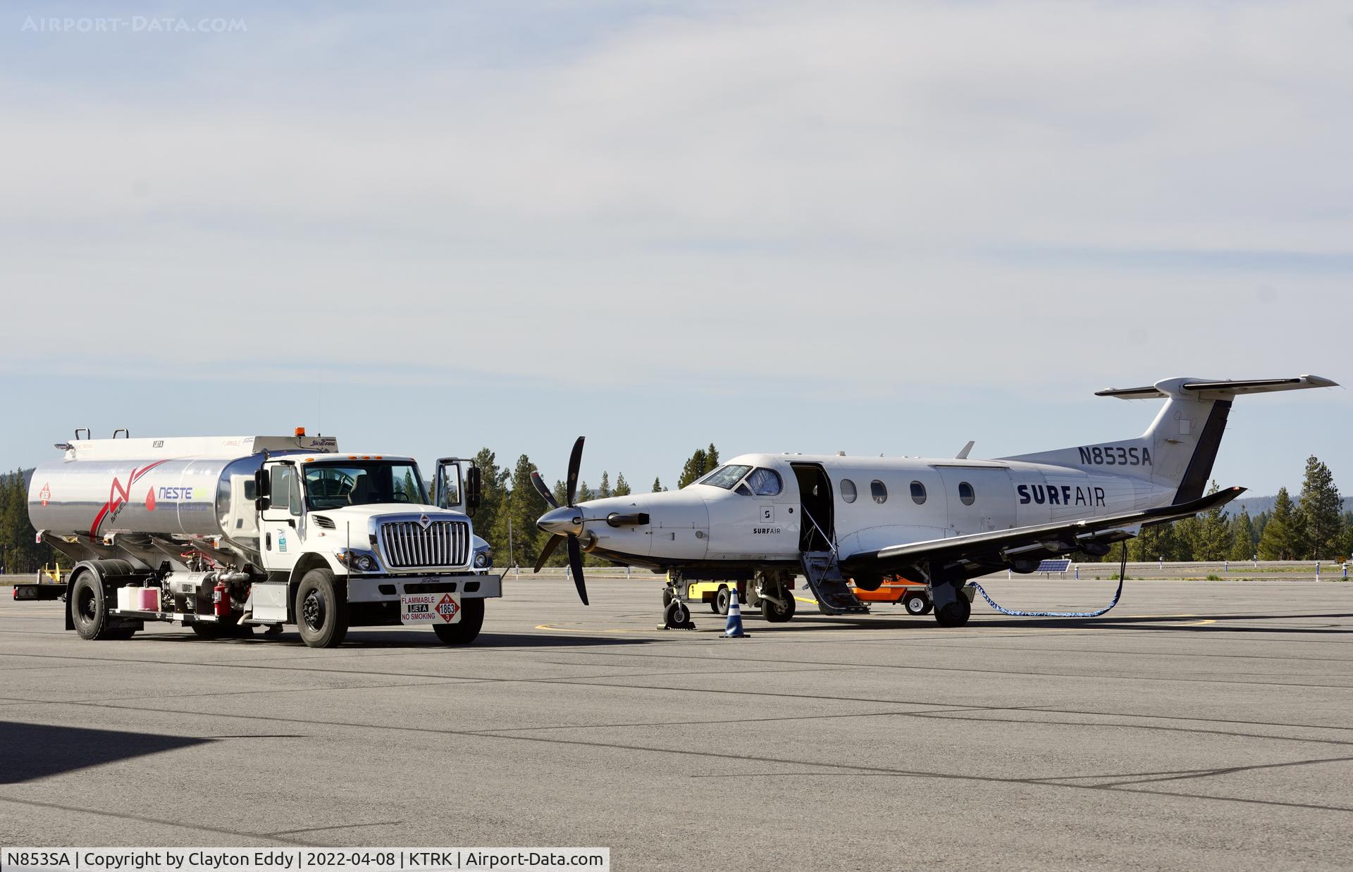 N853SA, 2015 Pilatus PC-12/47E C/N 1586, Truckee Tahoe Airport in California 2022.