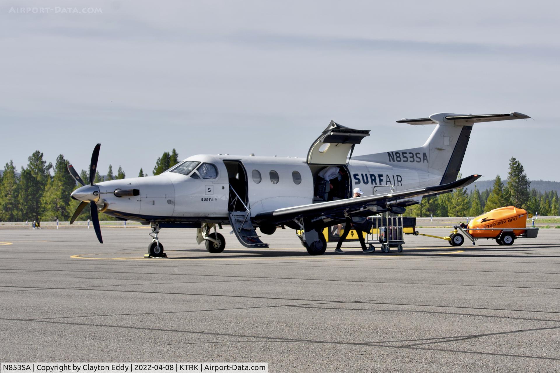 N853SA, 2015 Pilatus PC-12/47E C/N 1586, Truckee Tahoe Airport in California 2022.