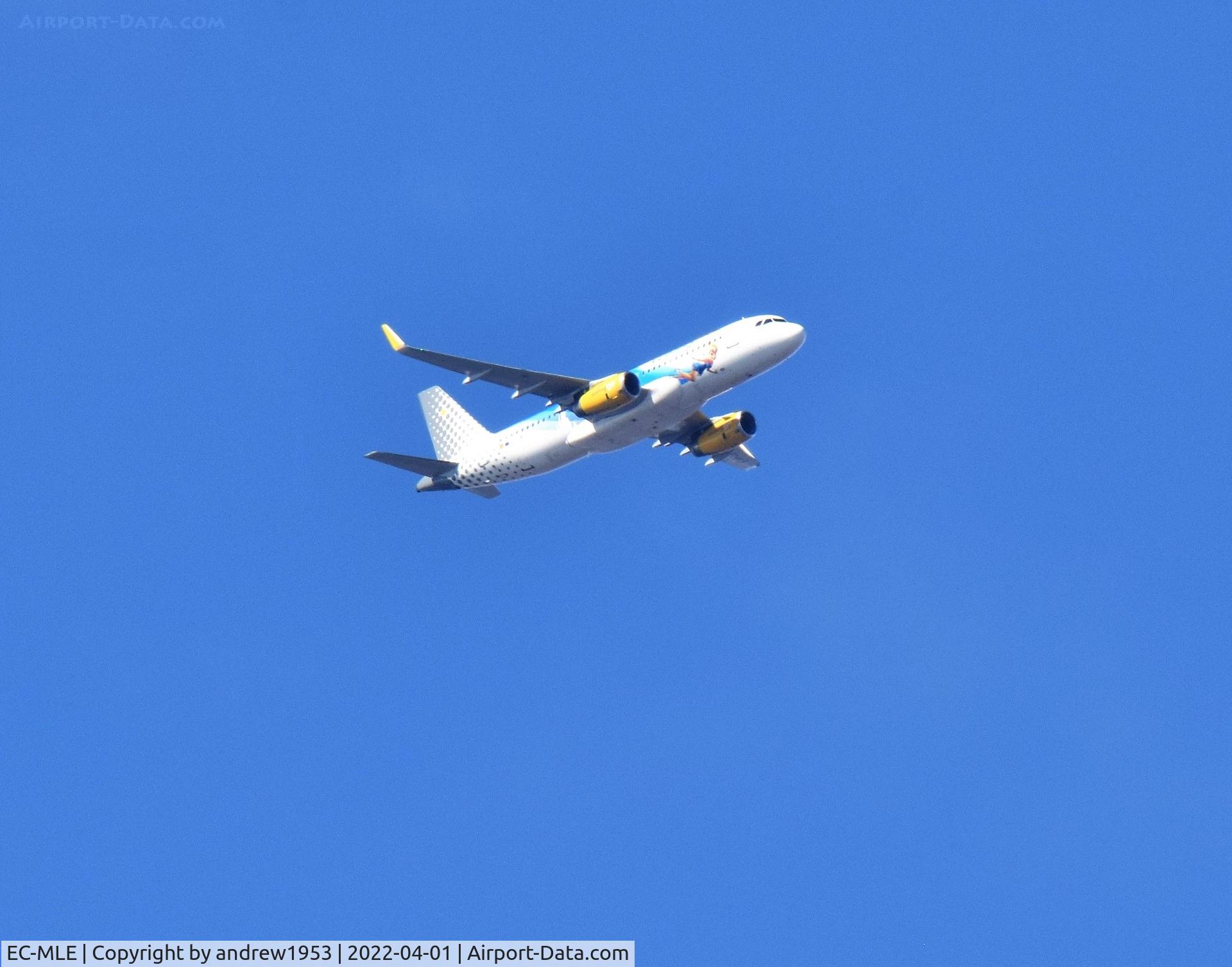 EC-MLE, 2016 Airbus A320-232 C/N 7109, EC-MLE over the Bristol Channel