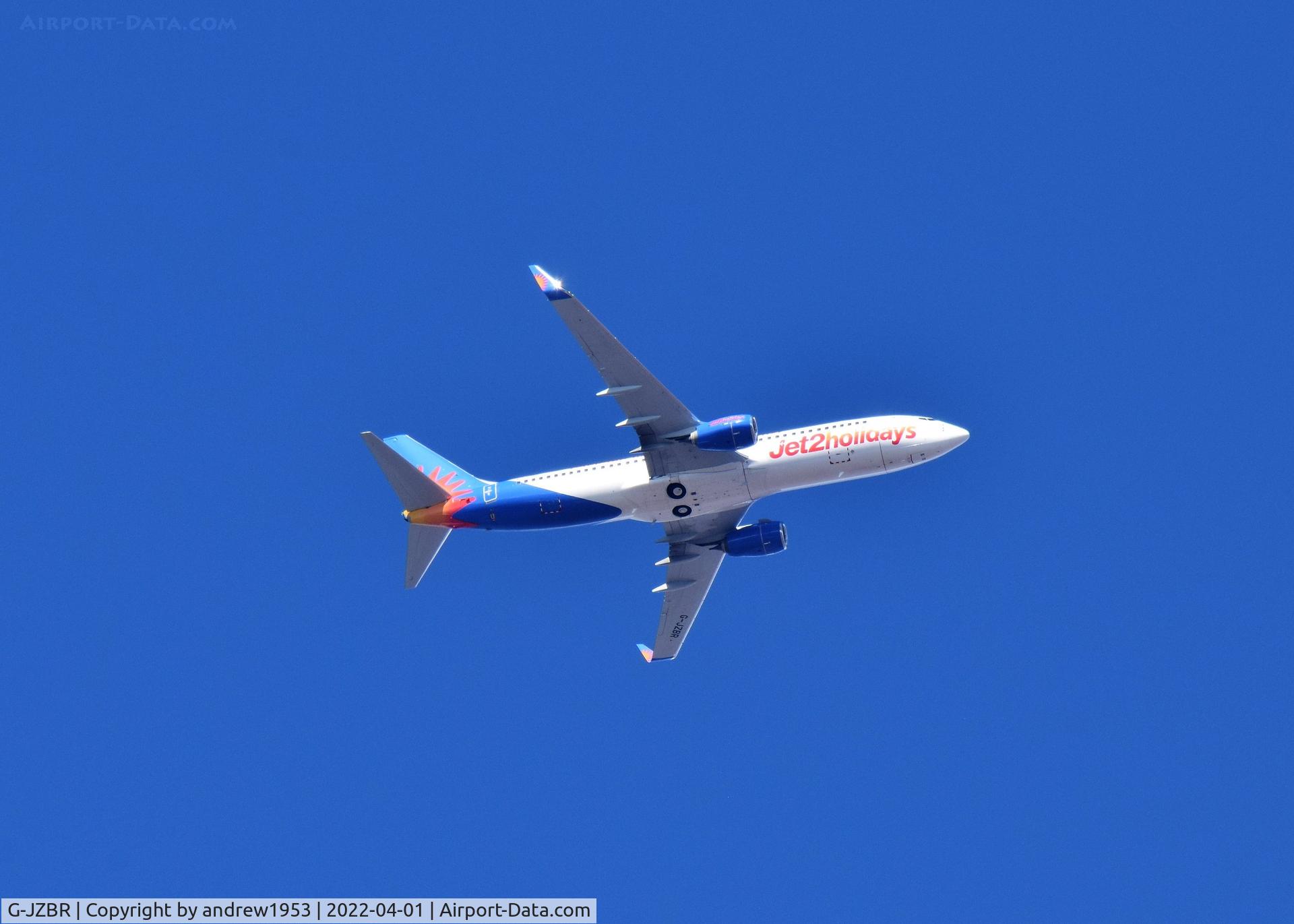 G-JZBR, 2018 Boeing 737-800 C/N 64441, G-JZBR over the Bristol Channel.