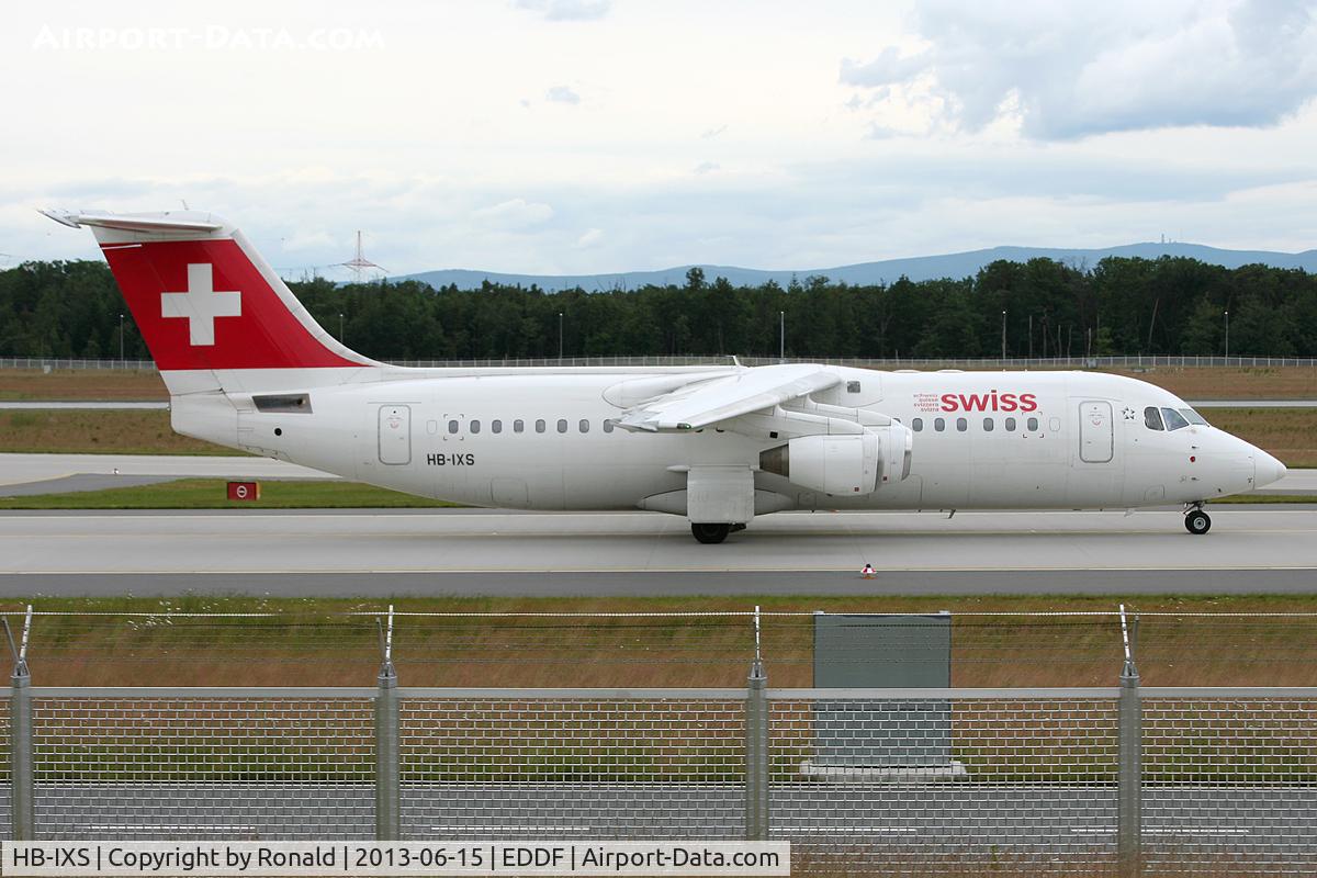HB-IXS, 1995 British Aerospace Avro 146-RJ100 C/N E3280, at fra