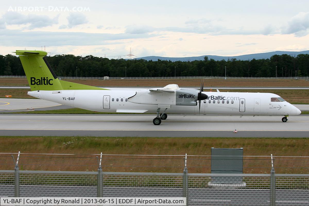 YL-BAF, 2009 De Havilland Canada DHC-8-402Q Dash 8 C/N 4293, at fra