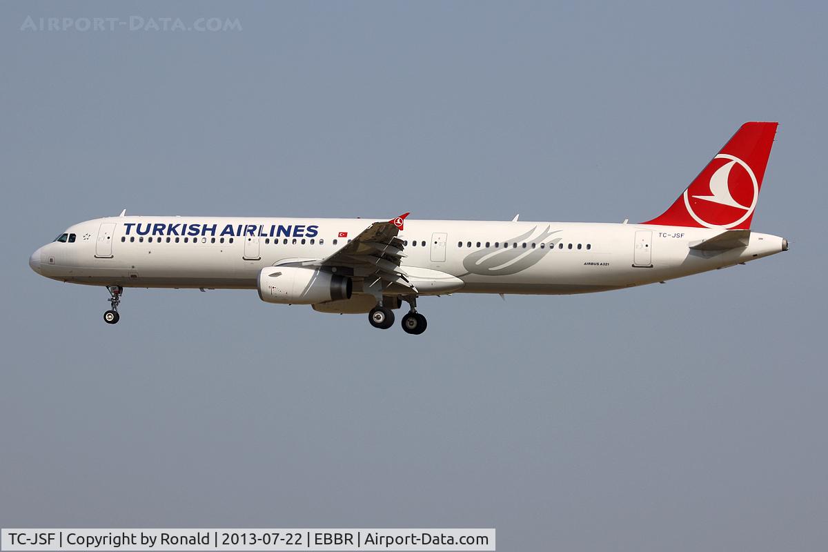 TC-JSF, 2013 Airbus A321-231 C/N 5465, at bru