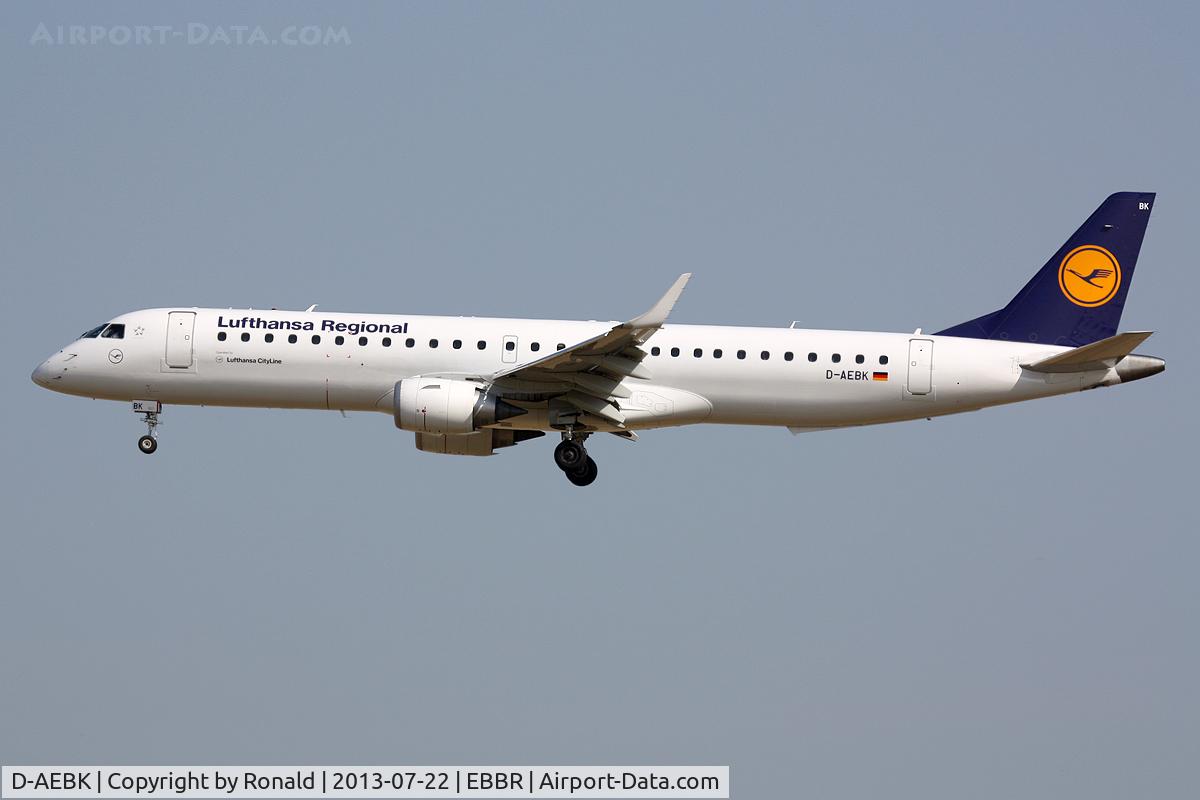 D-AEBK, 2011 Embraer 195LR (ERJ-190-200LR) C/N 19000500, at bru