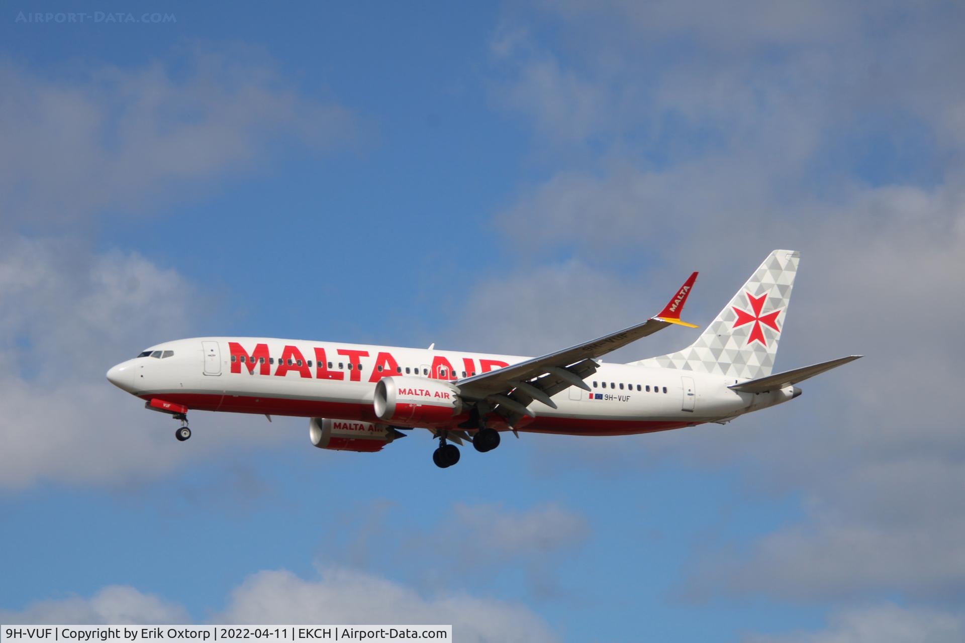9H-VUF, 2021 Boeing 737-8-200 MAX C/N 65082, 9H-VUF landing rw 22L