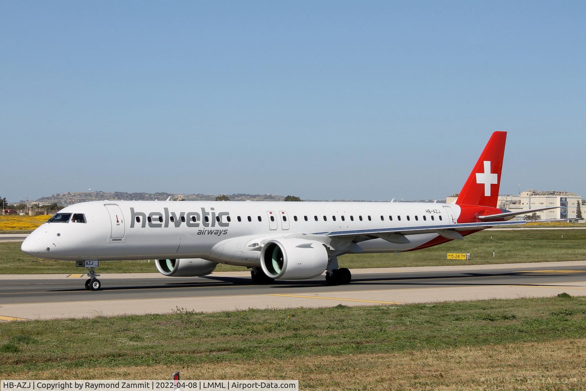 HB-AZJ, 2021 Embraer E195-E2 (ERJ-190-400 STD) C/N 19020057, Embraer E195-E2 HB-AZJ Helvetic Airways