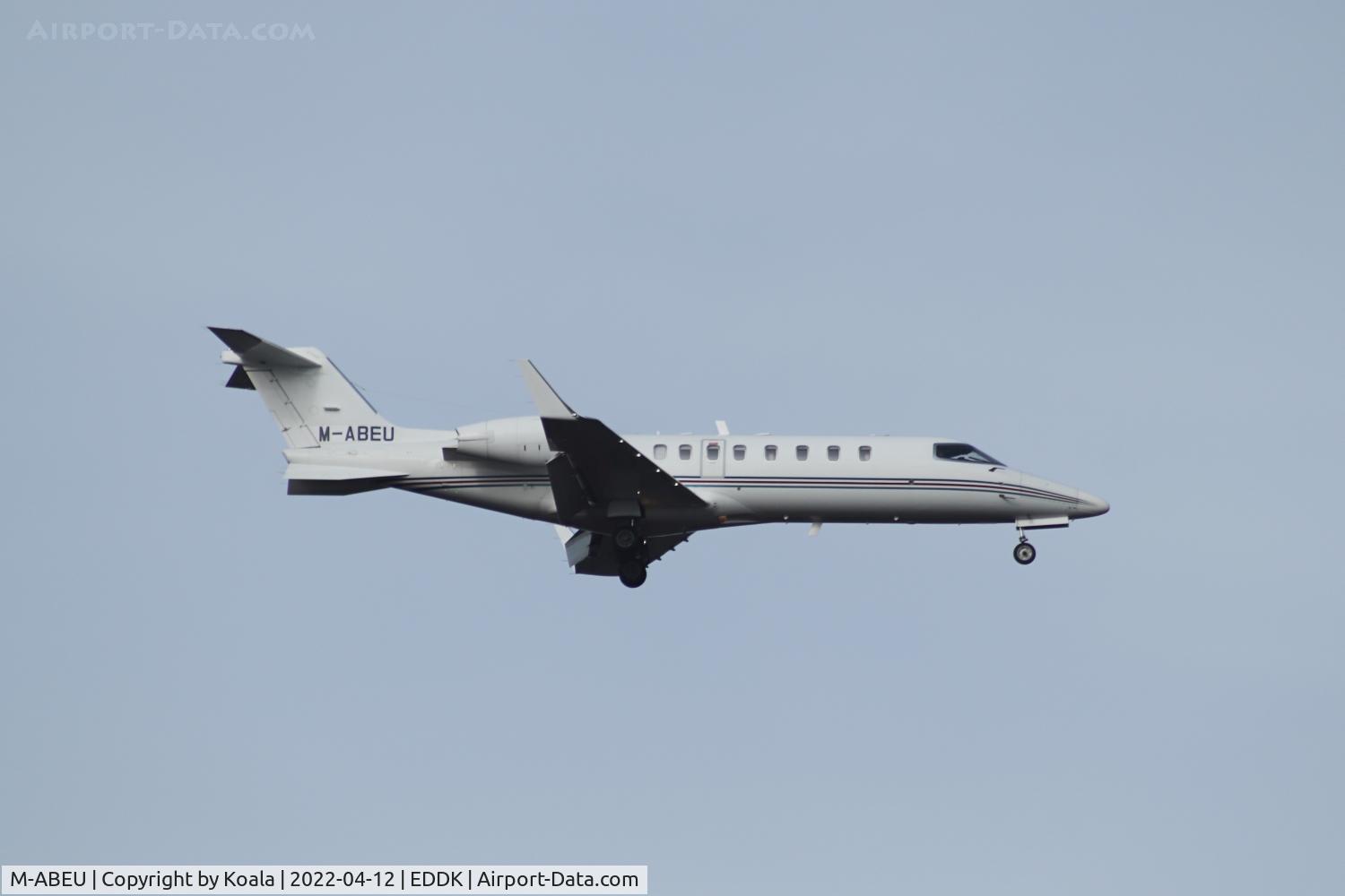 M-ABEU, 2009 Learjet 45 C/N 45-374, Arrival from London Stansted, Runway 14L.