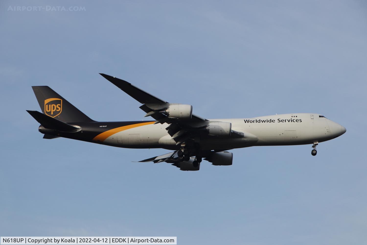 N618UP, 2019 Boeing 747-8F C/N 64264, Arrival from Louisville