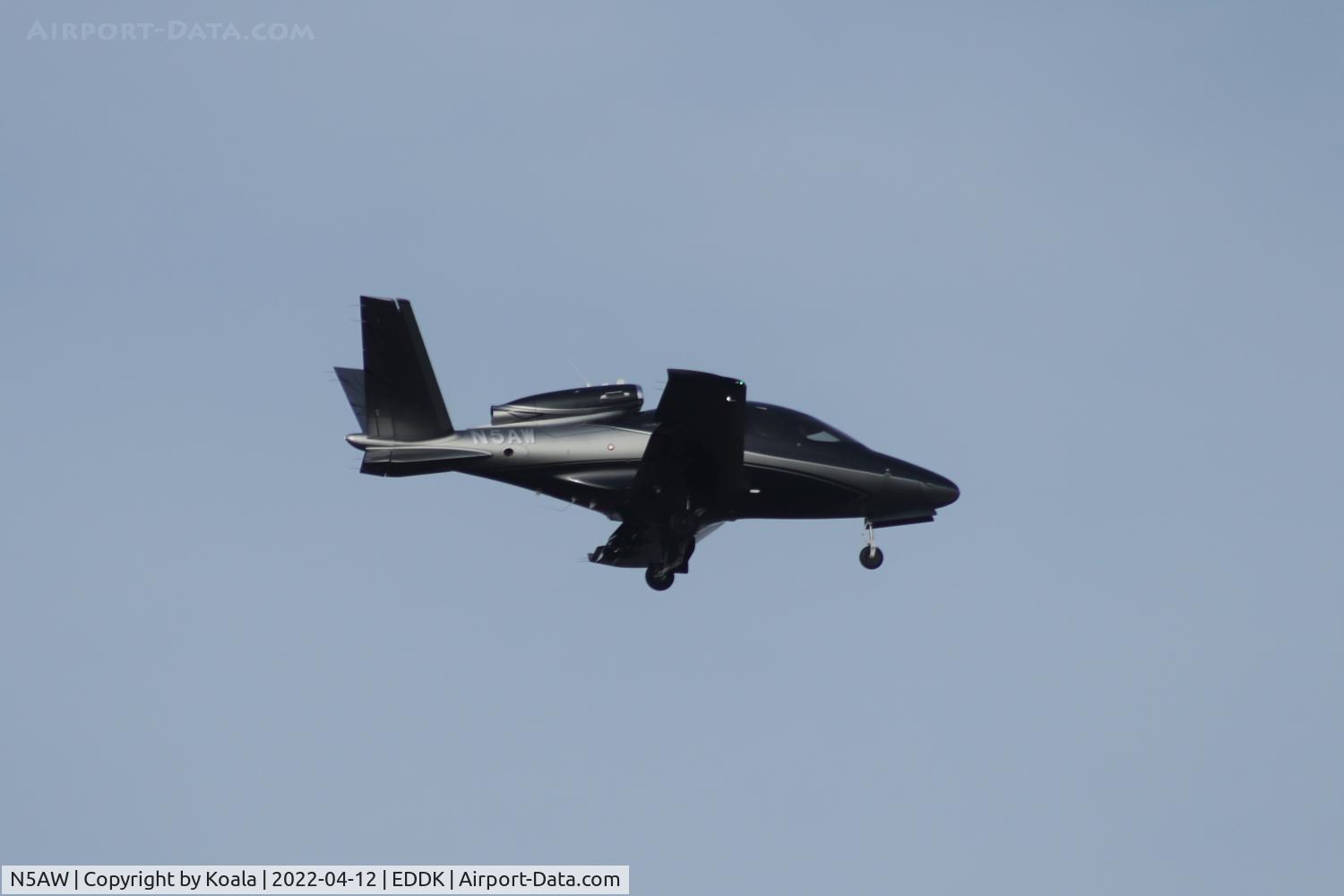 N5AW, 2021 Cirrus SF50 Vision C/N 0290, Arrival from somewhere