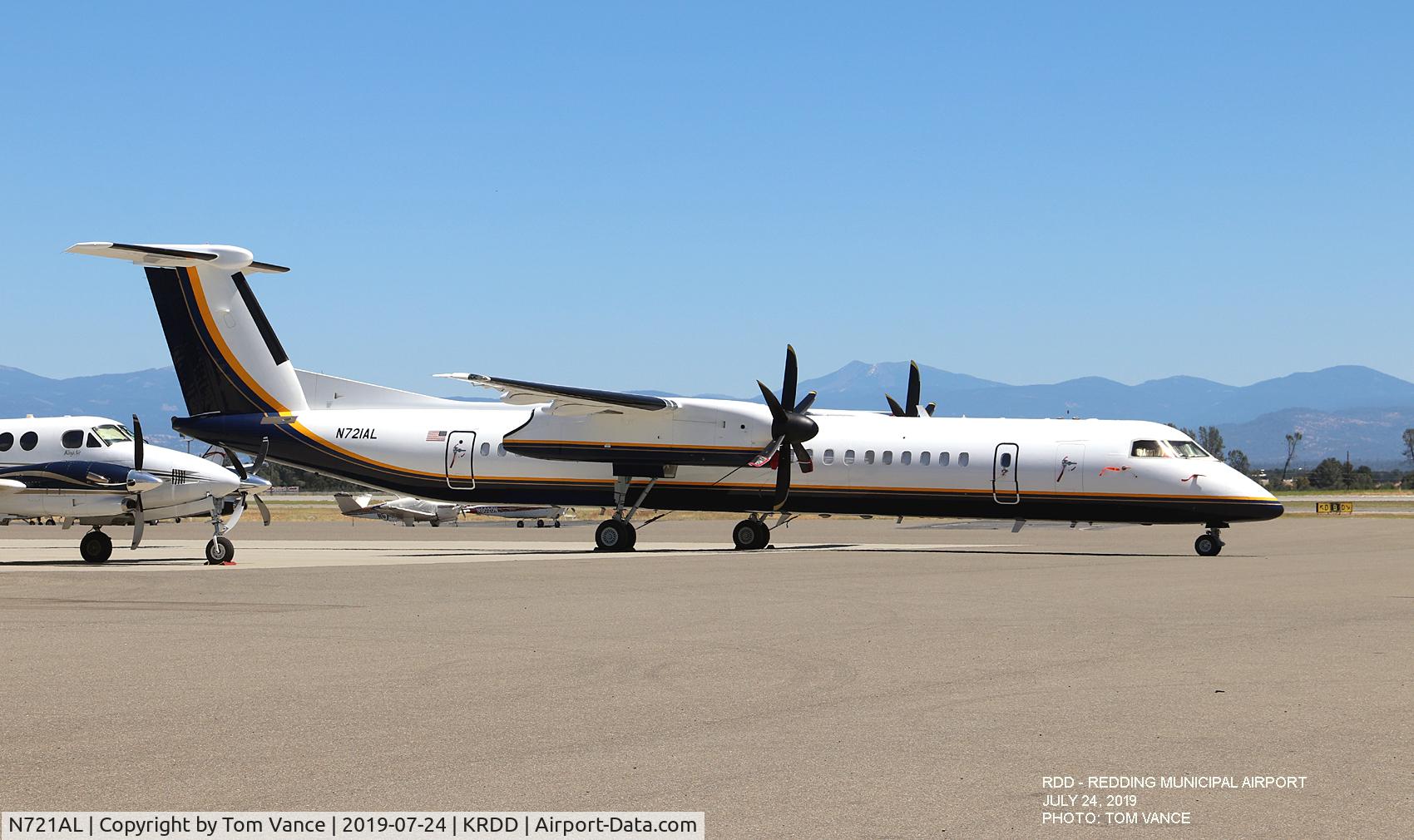 N721AL, 2008 De Havilland Canada DHC-8-402Q Dash 8 Dash 8 C/N 4235, DHC-8-400 on the Redding Jet center ramp