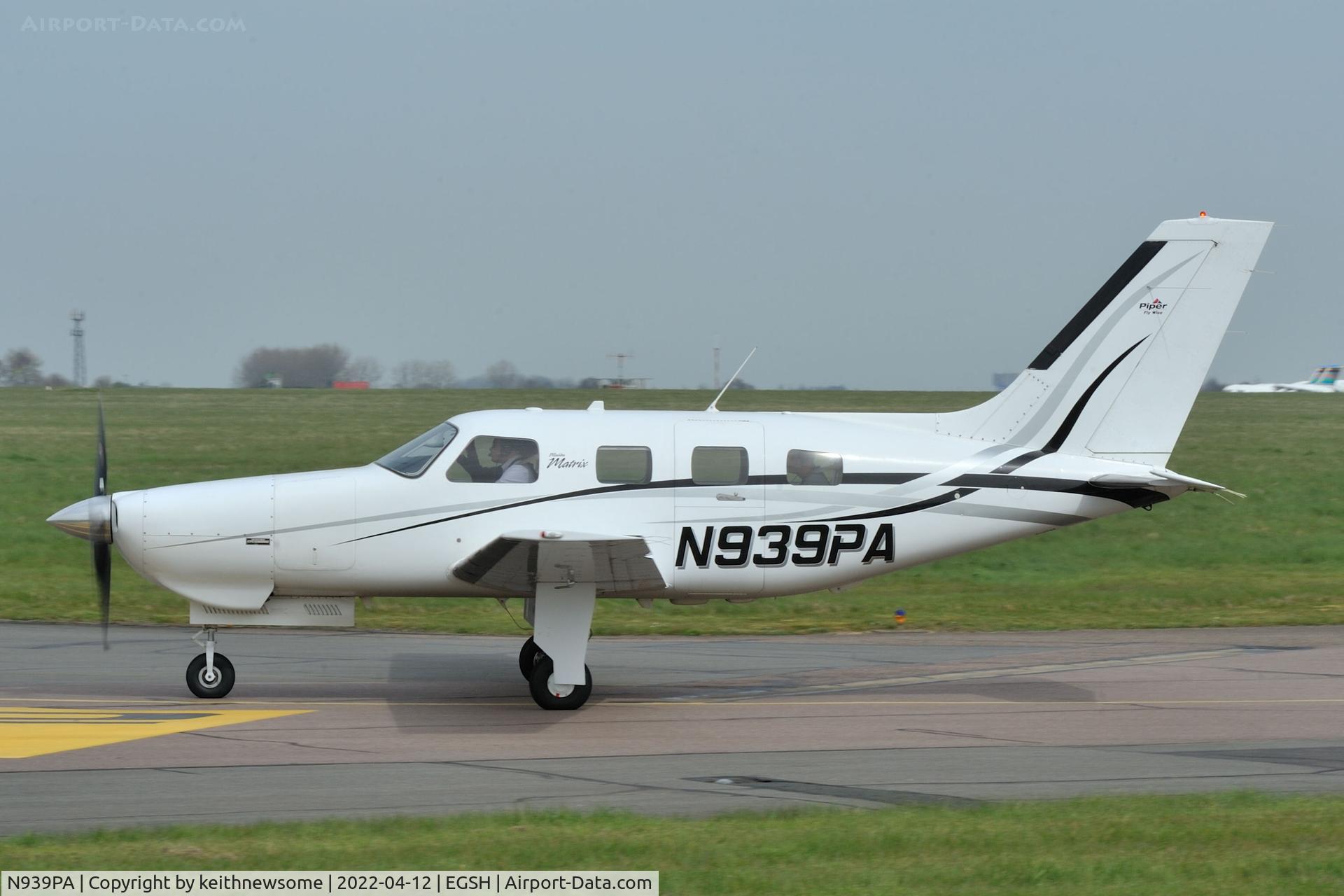 N939PA, 2008 Piper PA-46R-350T Malibu Matrix C/N 4692093, Arriving at Norwich from Rotterdam.