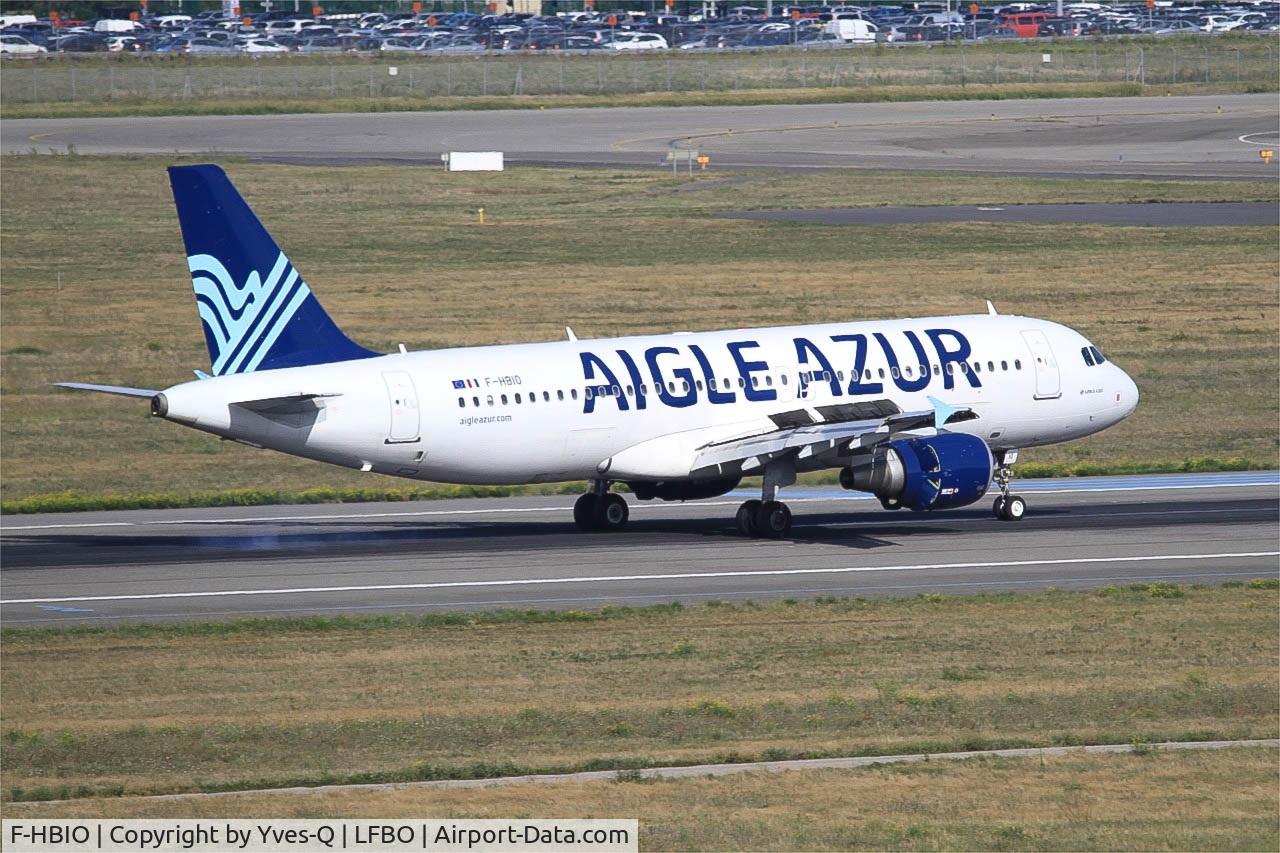 F-HBIO, 2007 Airbus A320-214 C/N 3242, Airbus A320-214, Reverse thrust landing rwy 14R, Toulouse-Blagnac Airport (LFBO-TLS)